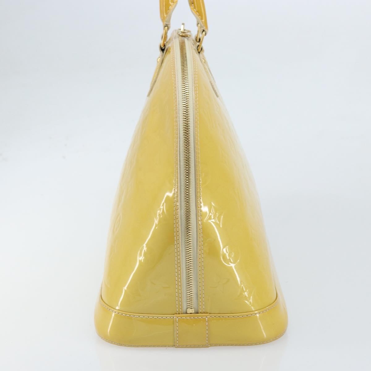 Louis Vuitton Alma Monogram Vernis Yellow Patent_Leather Handbag (Pre-Owned)