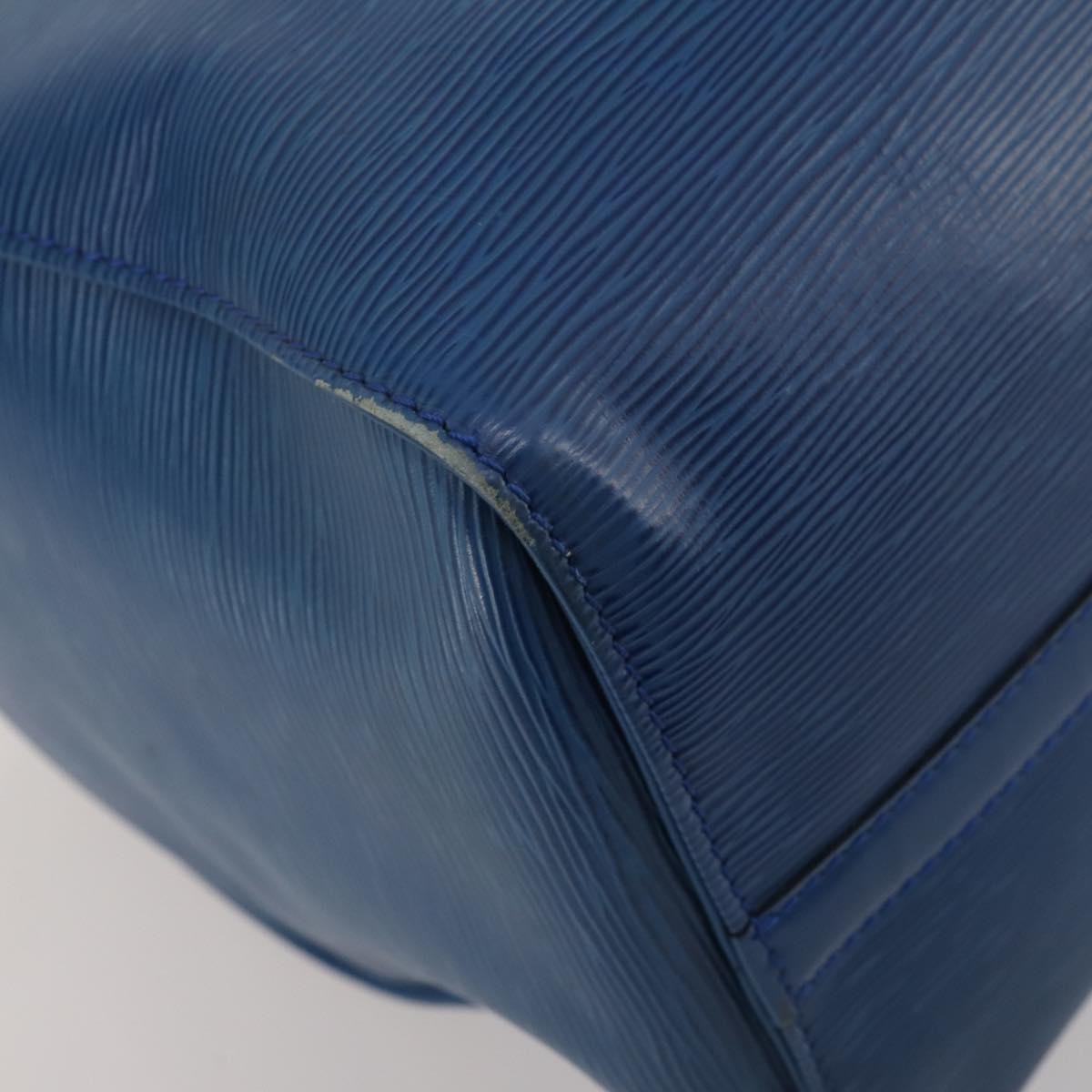 Louis Vuitton Keepall Bag Epi Leather Blue Leather Travel Bag Bag (Pre-Owned)