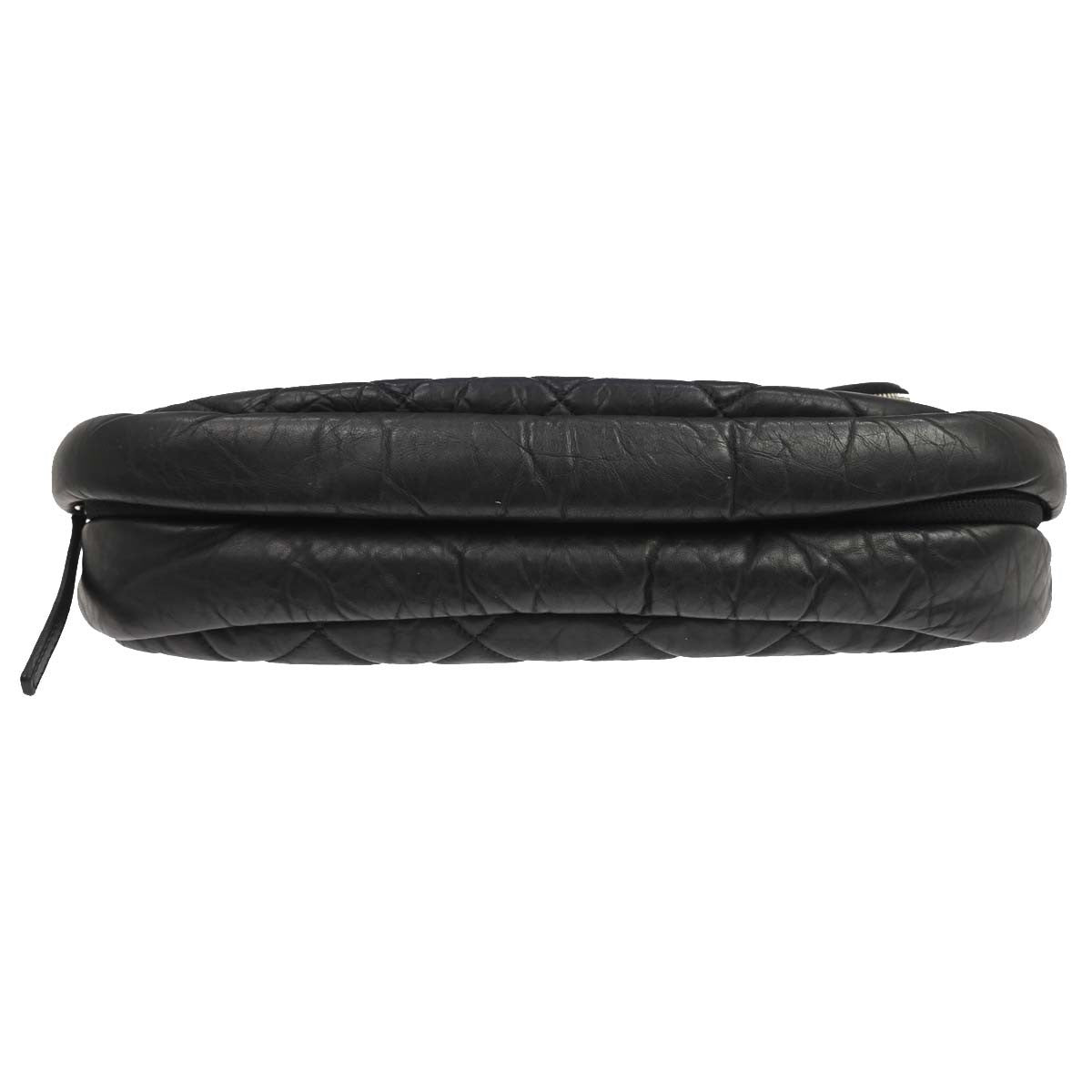 Chanel Expandable Flap Messenger Quilted Aged Calfskin Black Leather Shoulder Bag Bag (Pre-Owned)