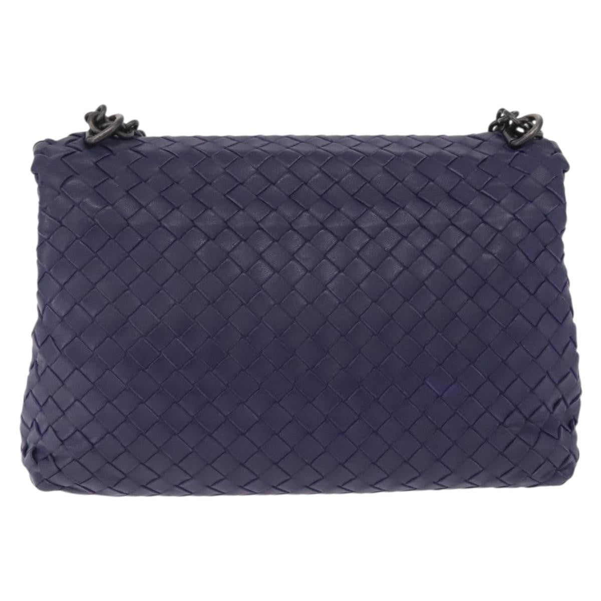 Bottega Veneta Olimpia Intrecciato Nappa Purple Leather Crossbody Bag Bag (Pre-Owned)