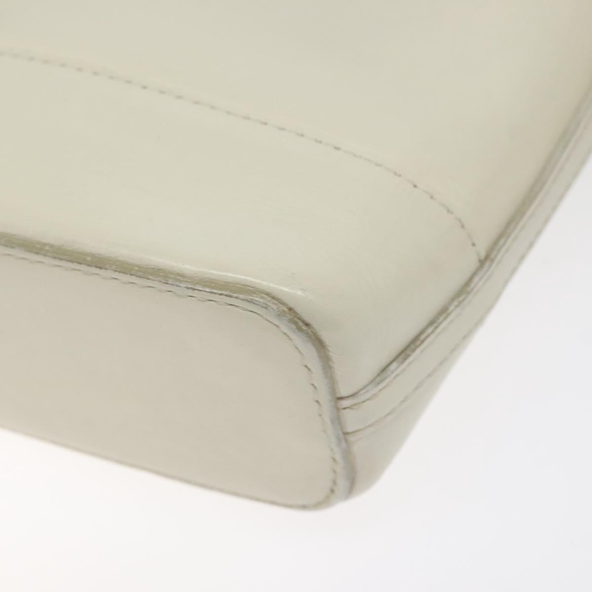 Burberry Flap Shoulder Leather White Leather Shoulder Bag Bag (Pre-Owned)