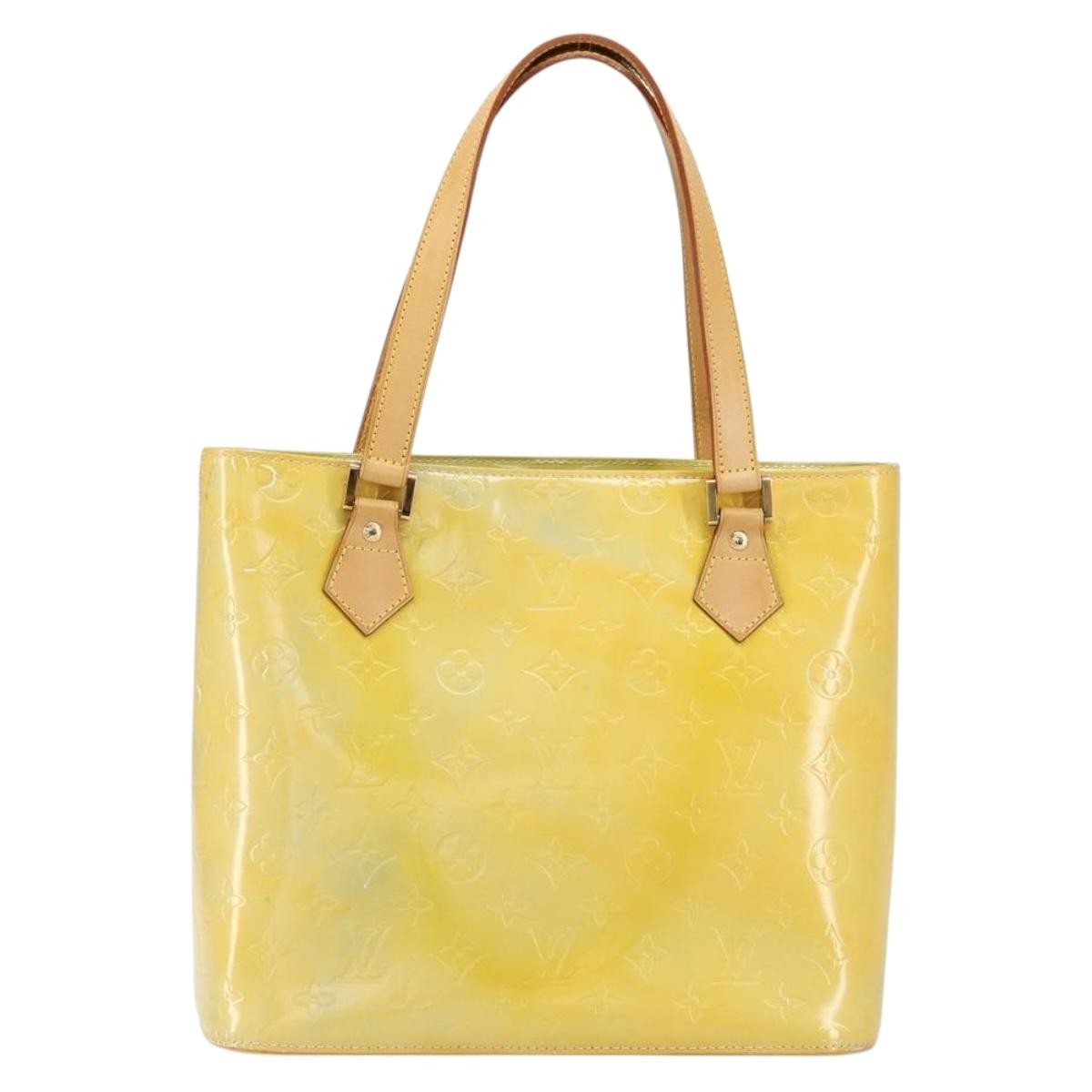 Louis Vuitton Houston Monogram Vernis Yellow Patent_Leather Tote Bag Bag (Pre-Owned)