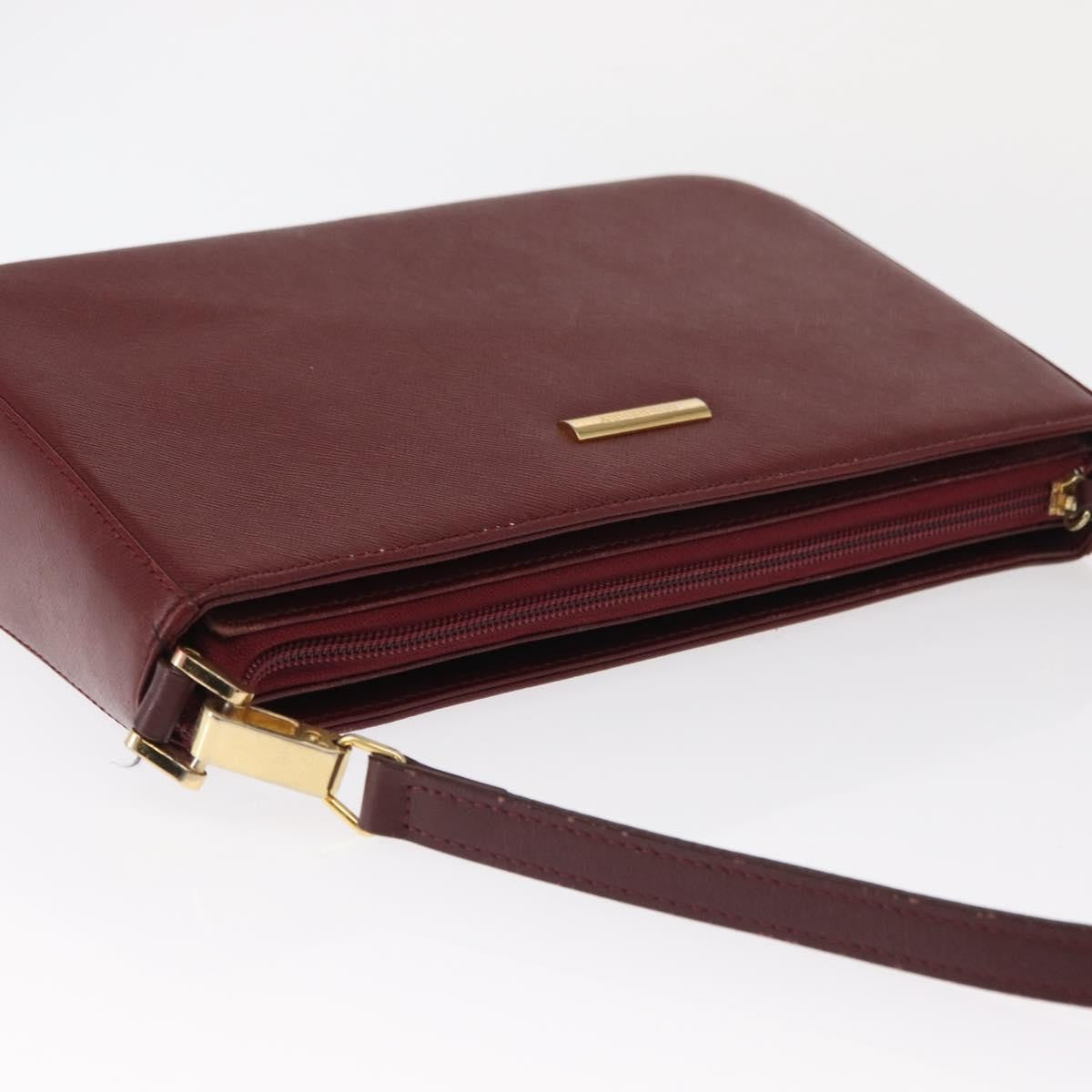 Burberry Vintage Leather Burgundy Leather Shoulder Bag Bag (Pre-Owned)
