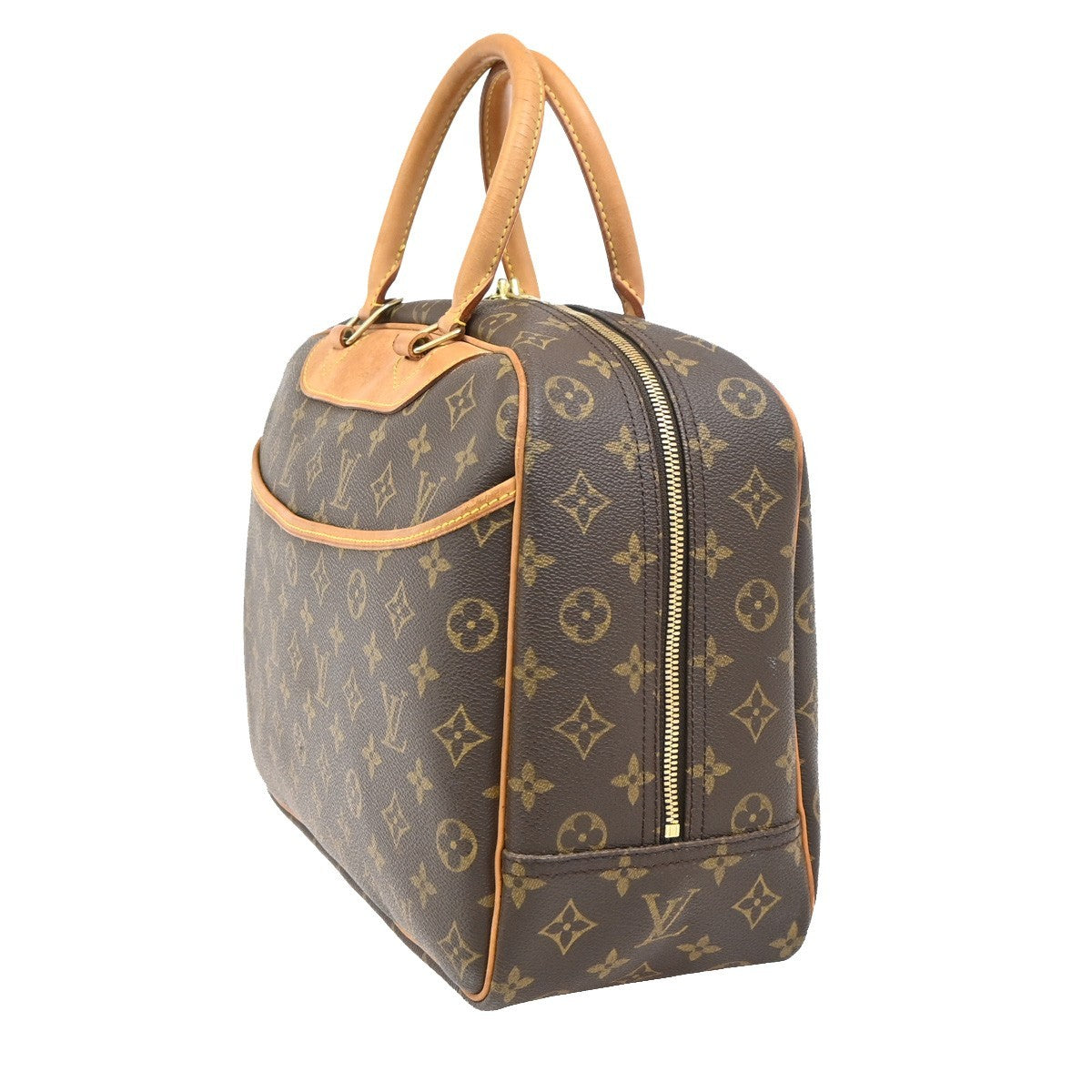 Louis Vuitton Deauville Monogram Brown Canvas Handbag (Pre-Owned)