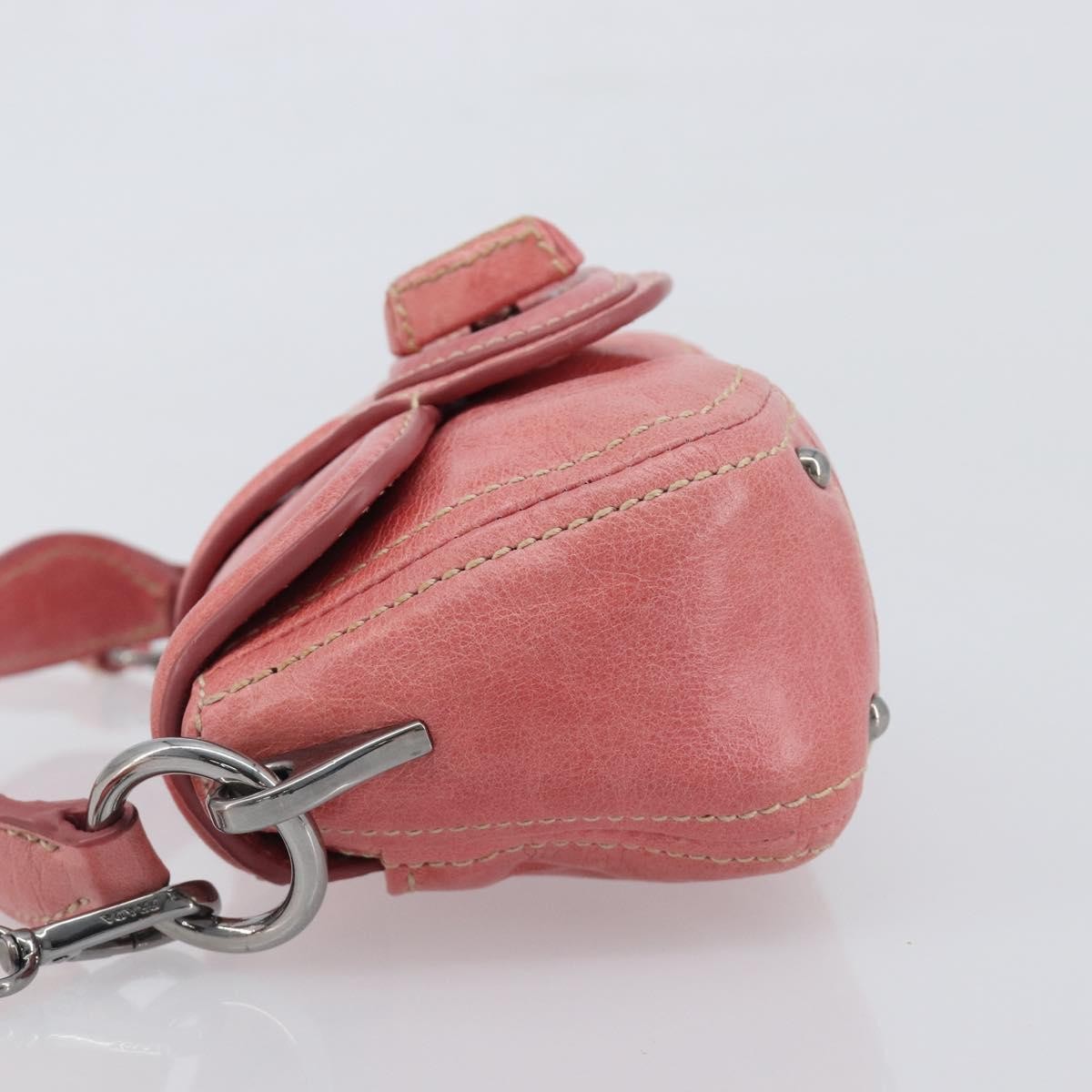 Prada Turnlock Flap Soft Calf Pink Leather Shoulder Bag Bag (Pre-Owned)