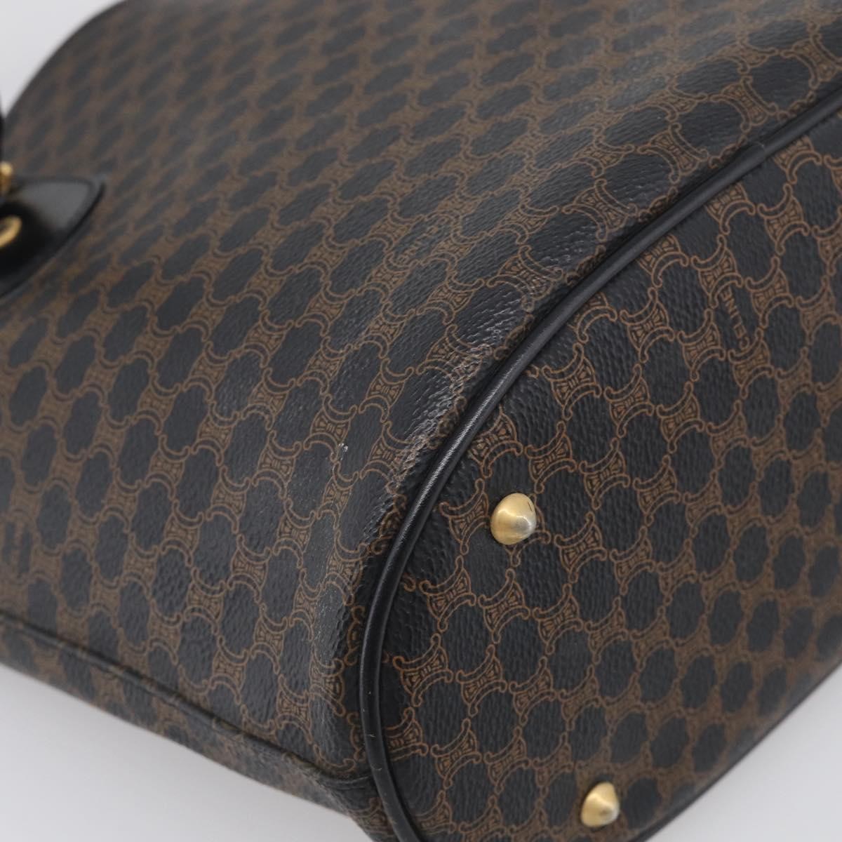 Celine C Macadam Tote Pvc Leather/ Macadam Canvas Black Canvas Shoulder Bag Bag (Pre-Owned)