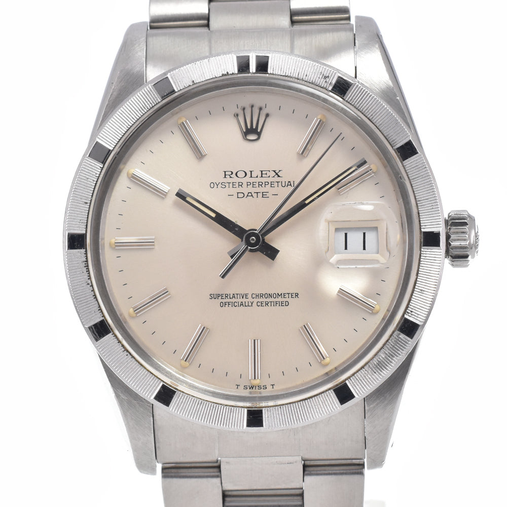 Rolex Oyster Perpetual Date Automatic Stainless Steel And Yellow Gold With Diamond Markers Watch (Pre-Owned)