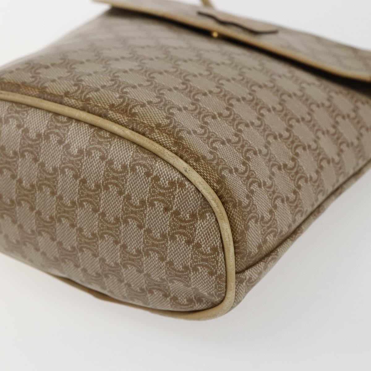 Celine Vintage Macadam Canvas Beige Canvas Shoulder Bag Bag (Pre-Owned)