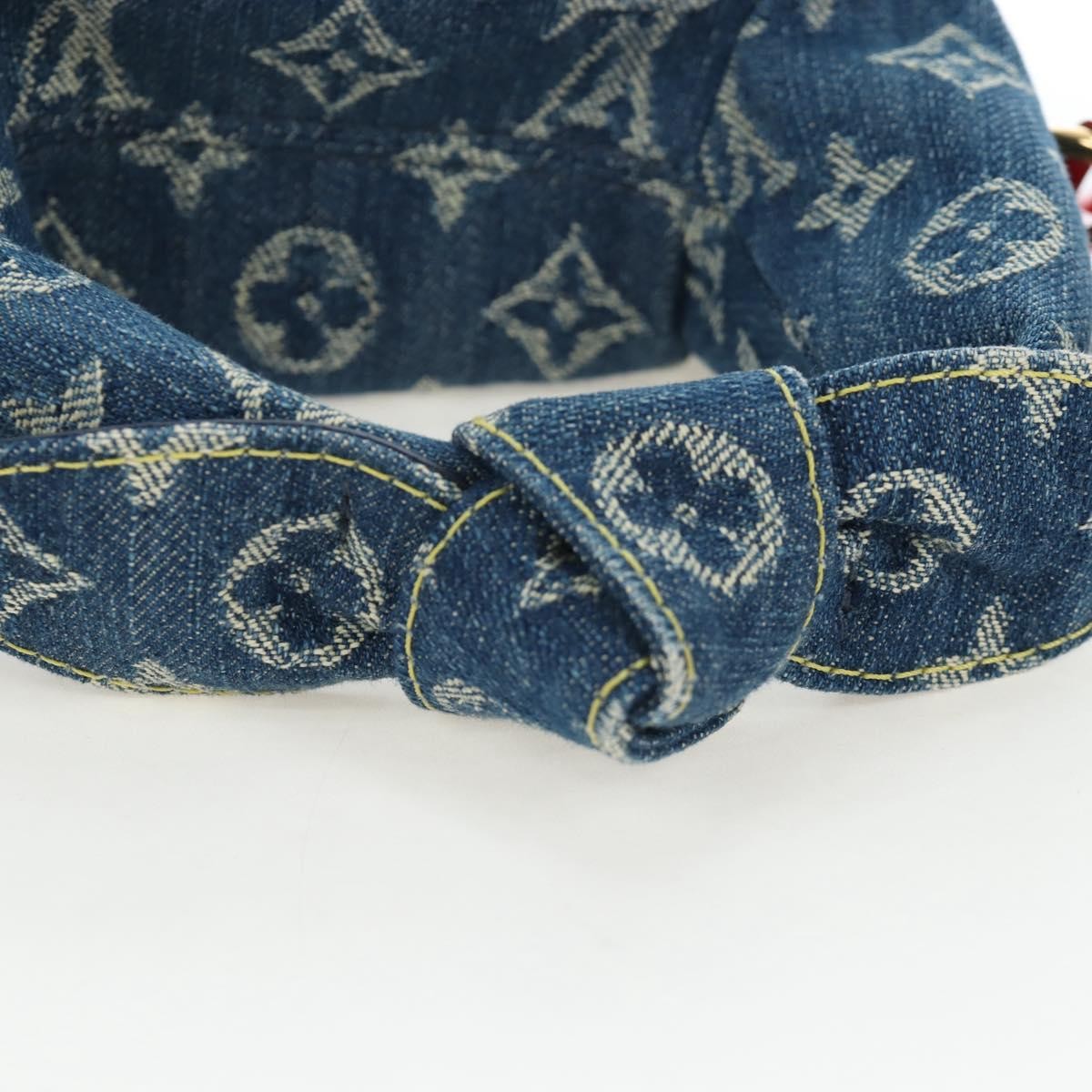 Louis Vuitton Nigo Japanese Cruiser Monogram Denim And Taurillon Leather Blue Canvas Handbag (Pre-Owned)