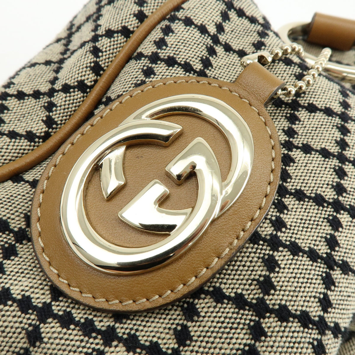 Gucci Sukey Microguccissima Leather Beige Canvas Tote Bag Bag (Pre-Owned)