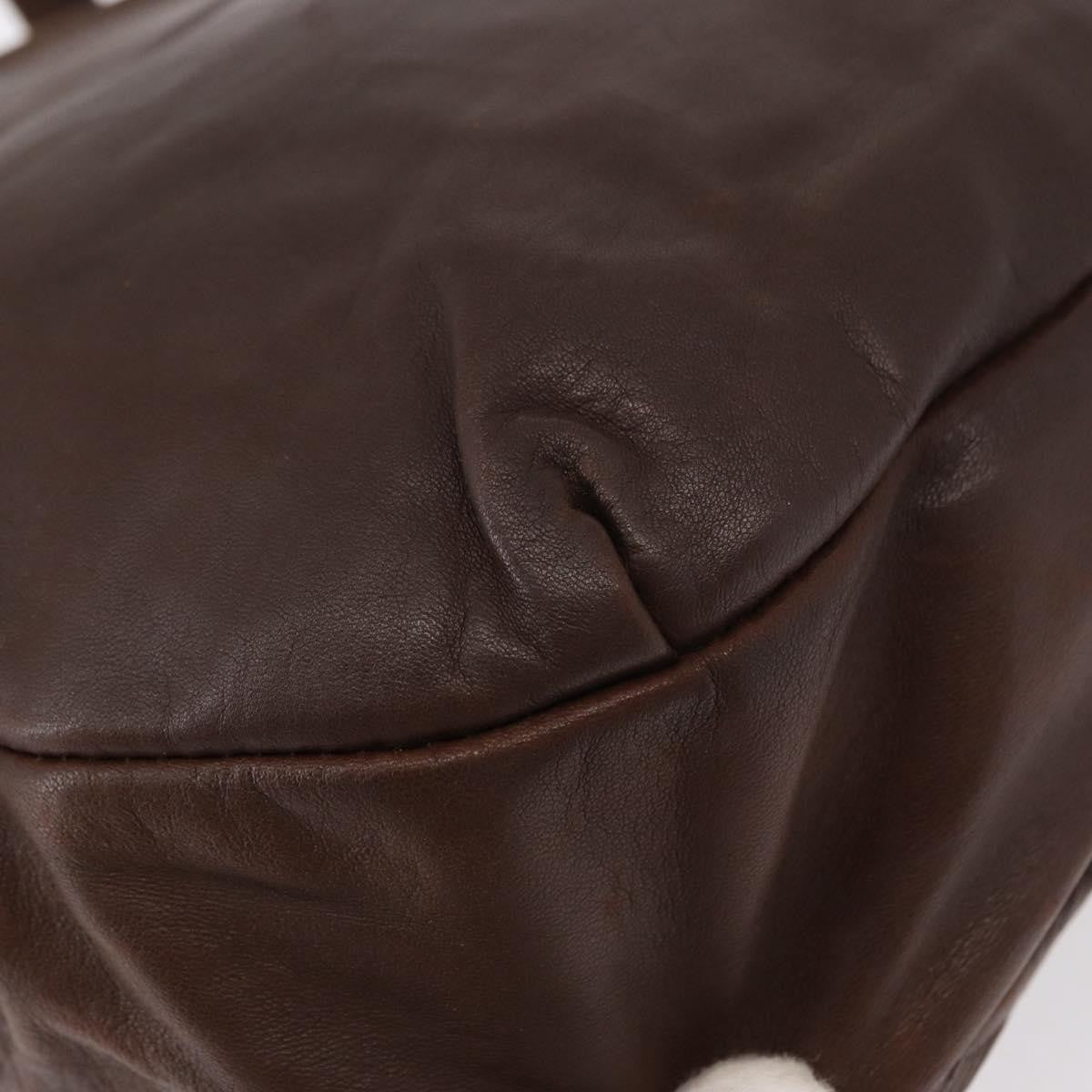Loewe Anagram Leather Brown Leather Shoulder Bag Bag (Pre-Owned)