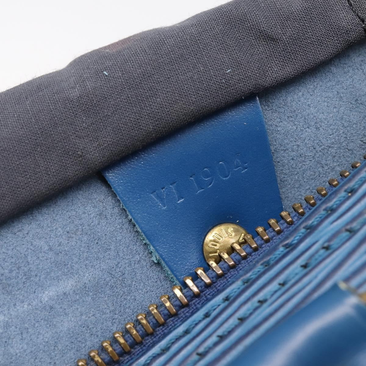 Louis Vuitton Speedy Epi Leather Blue Leather Handbag (Pre-Owned)