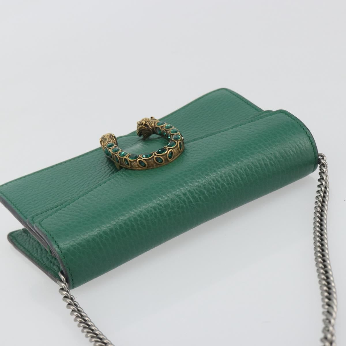 Gucci Dionysus Leather Green Leather Shoulder Bag Bag (Pre-Owned)