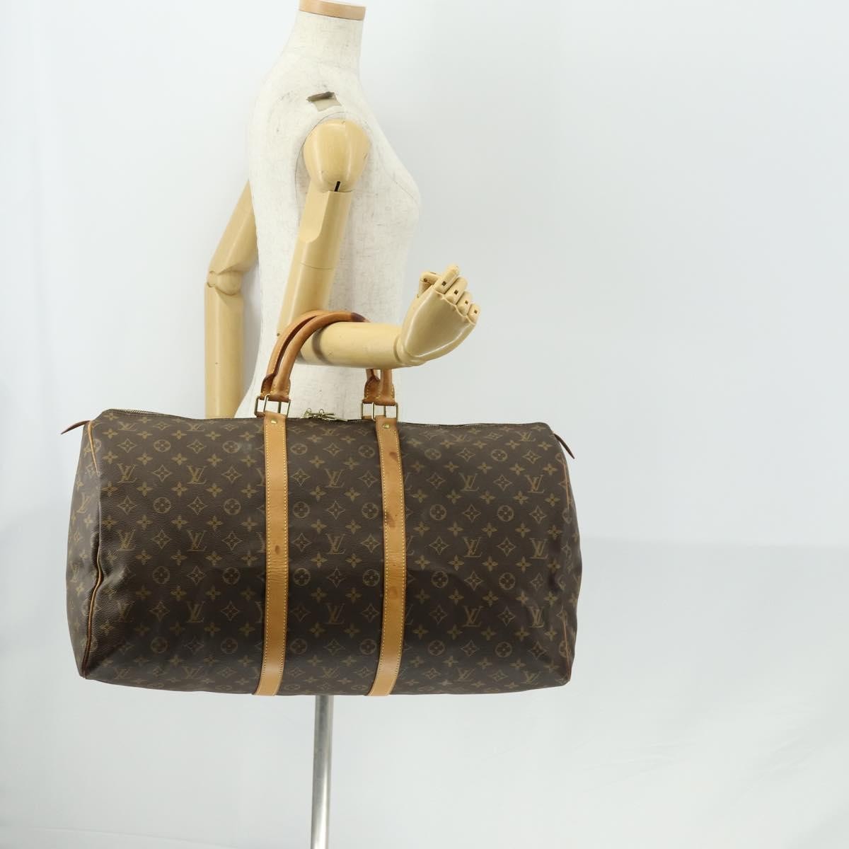 Louis Vuitton Keepall Monogram Canvas Brown Canvas Travel Bag Bag (Pre-Owned)