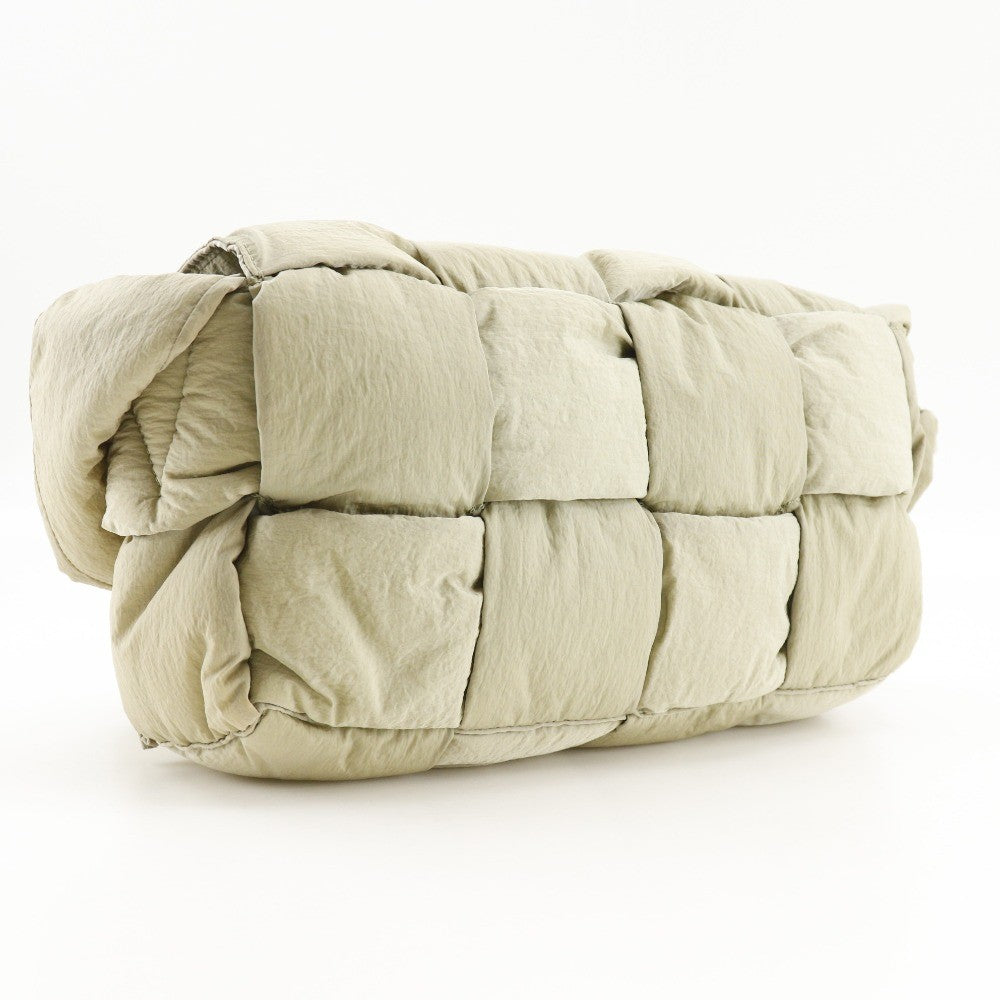 Bottega Veneta Padded Tech Cassette Intrecciato Nylon Khaki Nylon Shoulder Bag Bag (Pre-Owned)