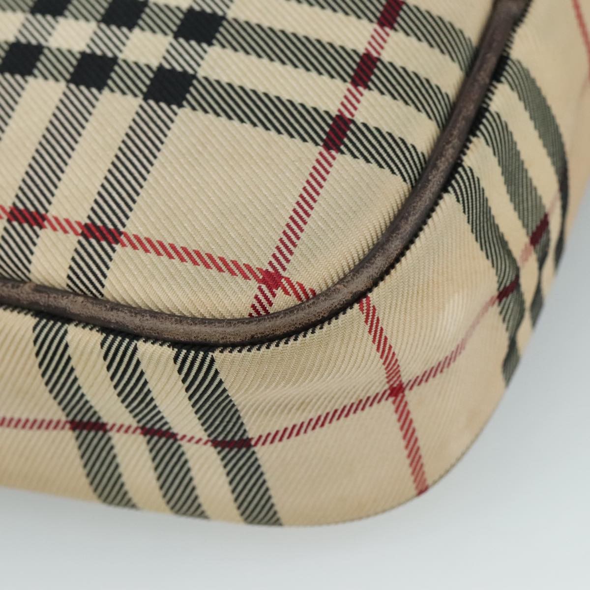 Burberry Nova Check Canvas And Leather Beige Canvas Shoulder Bag Bag (Pre-Owned)
