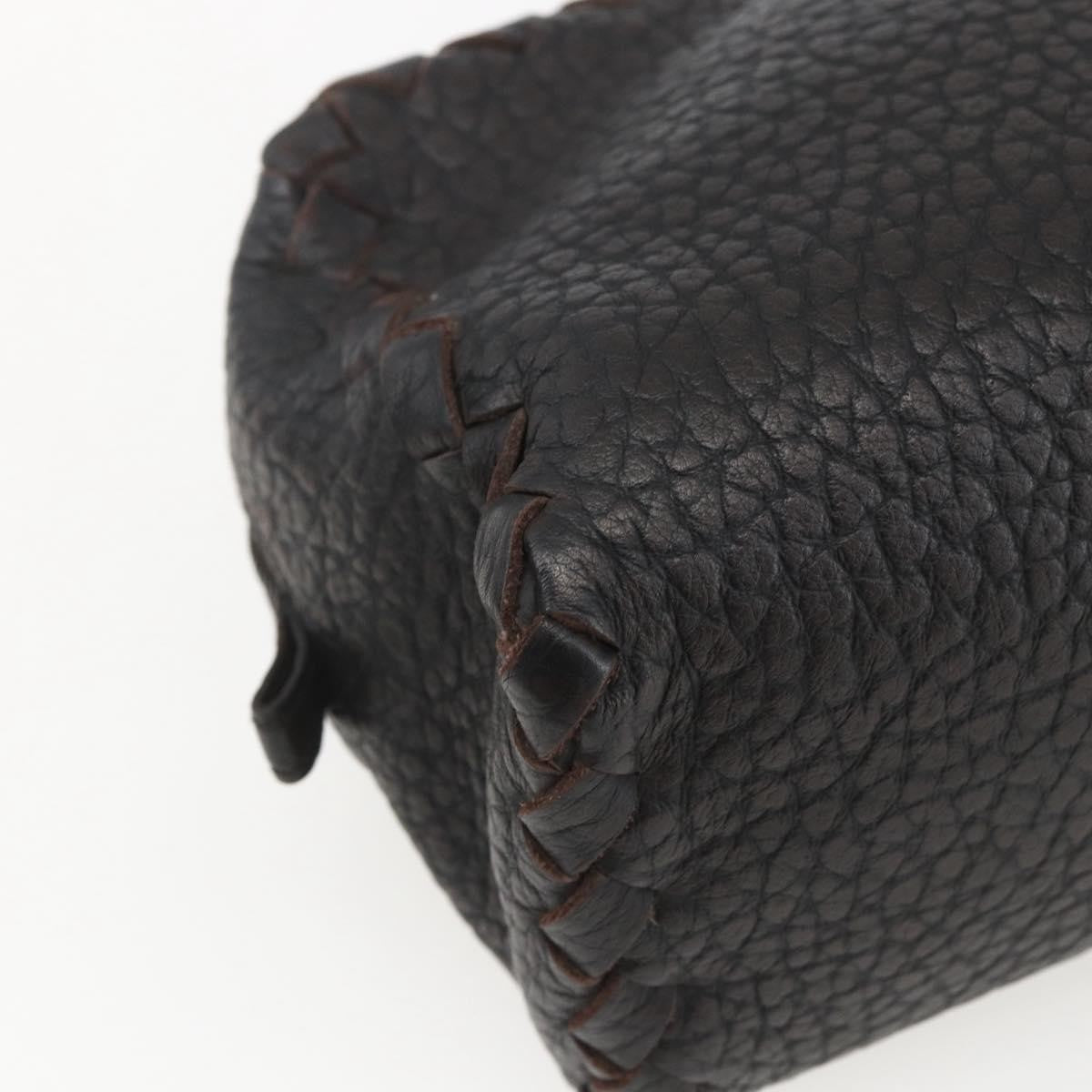 Bottega Veneta Zip Clutch Leather Brown Leather Clutche & Pouche Bag (Pre-Owned)