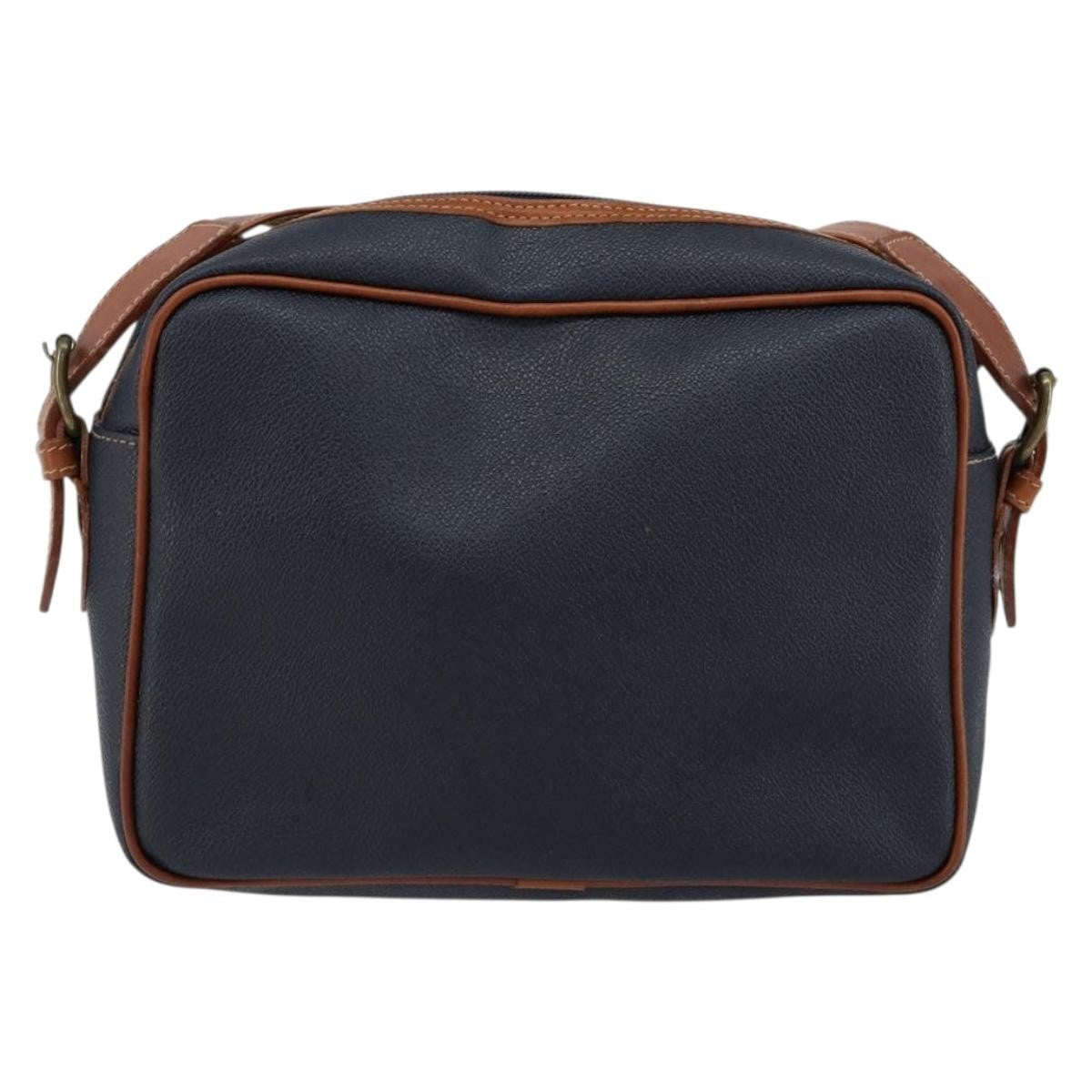 Burberry Vintage Leather Navy Leather Shoulder Bag Bag (Pre-Owned)