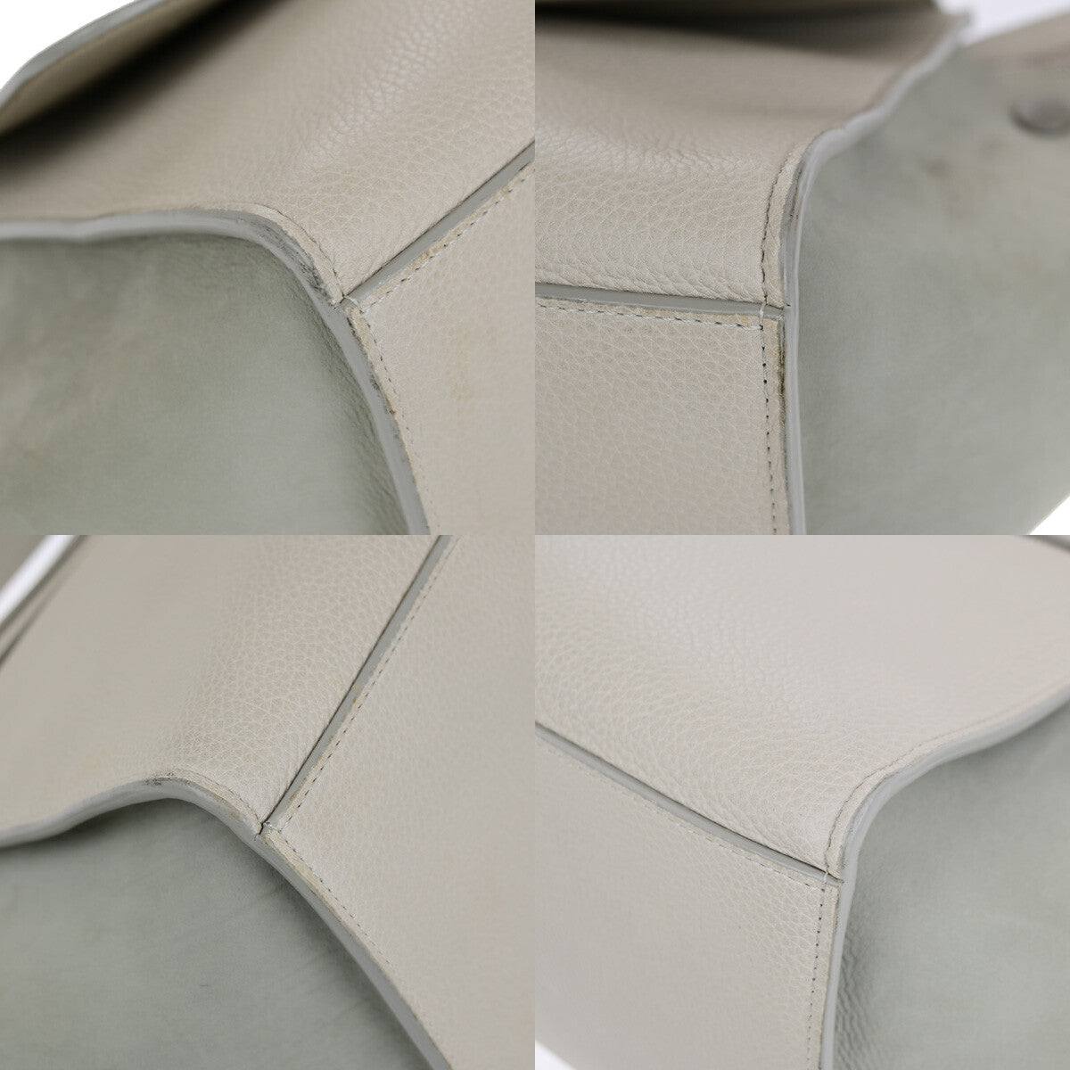 Celine Trapeze Leather Beige Leather Handbag (Pre-Owned)