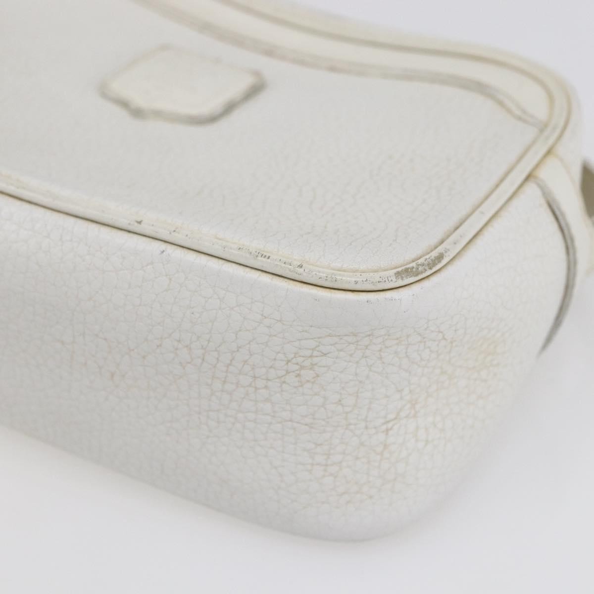 Celine Vintage Leather White Leather Shoulder Bag Bag (Pre-Owned)