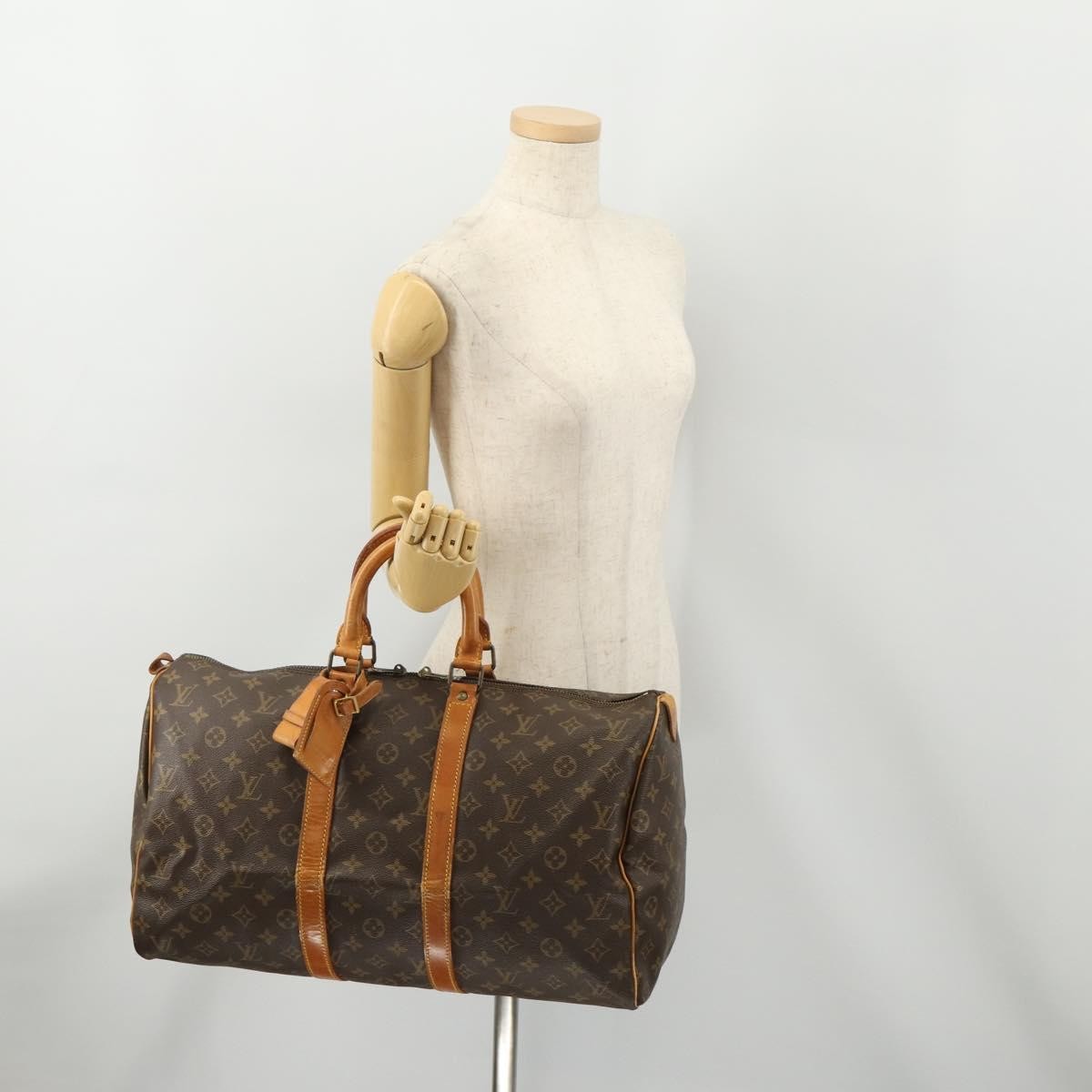 Louis Vuitton Keepall Monogram Canvas Brown Canvas Handbag (Pre-Owned)