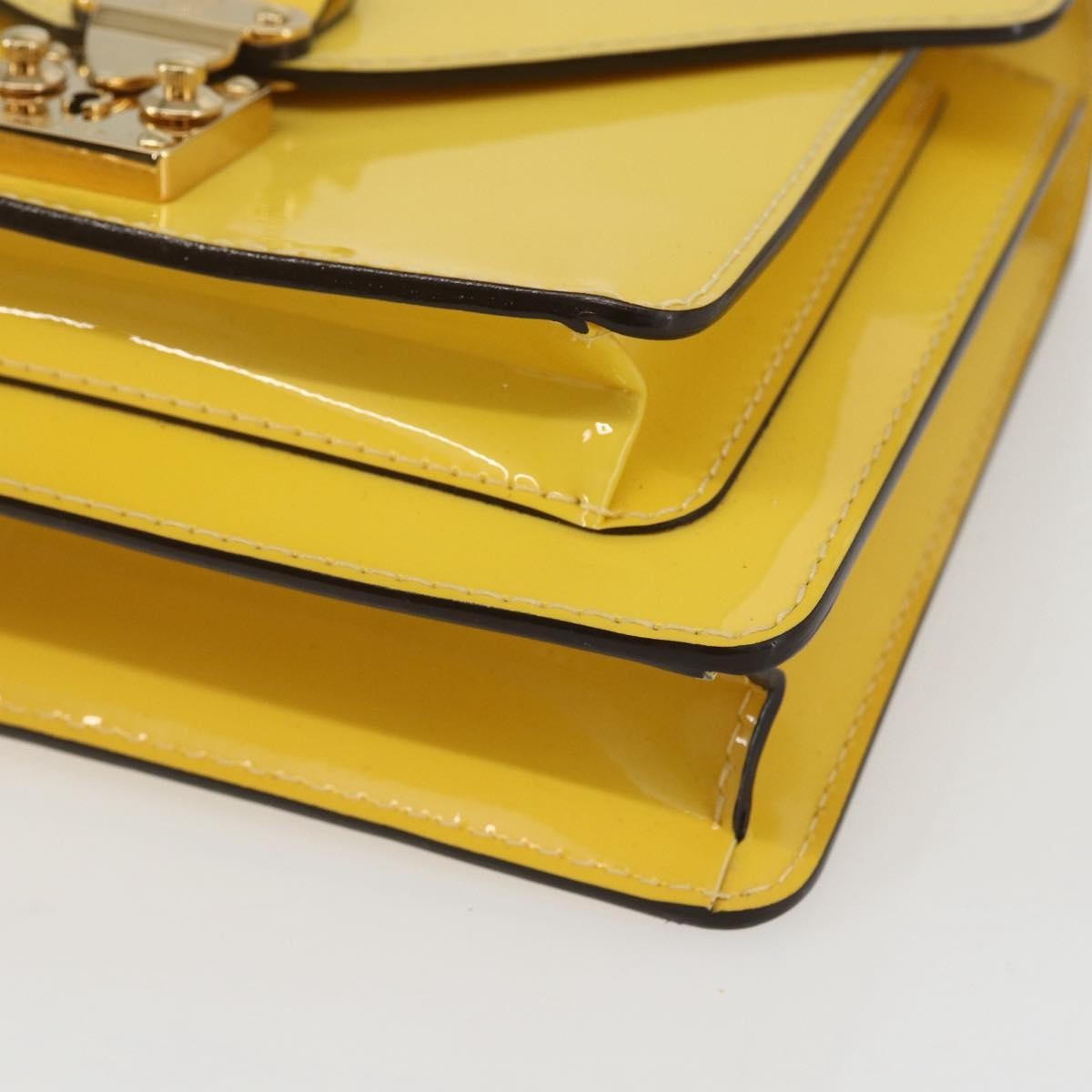 Louis Vuitton Monceau Vernis Yellow Patent_Leather Handbag (Pre-Owned)