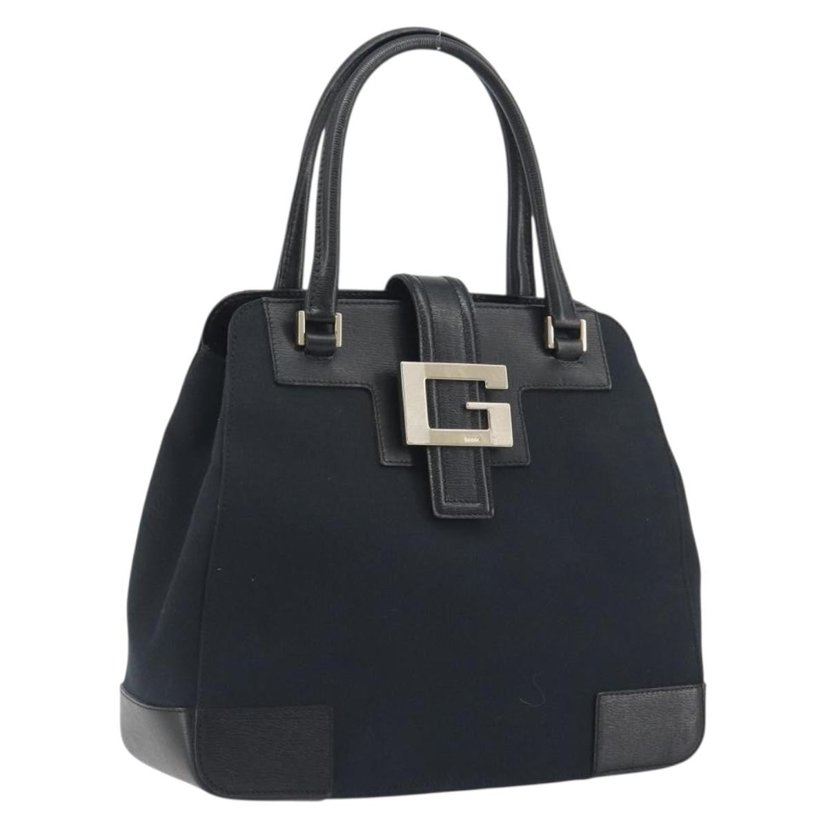 Gucci Vintage G Hobo Gg Canvas And Leather Black Canvas Shoulder Bag Bag (Pre-Owned)