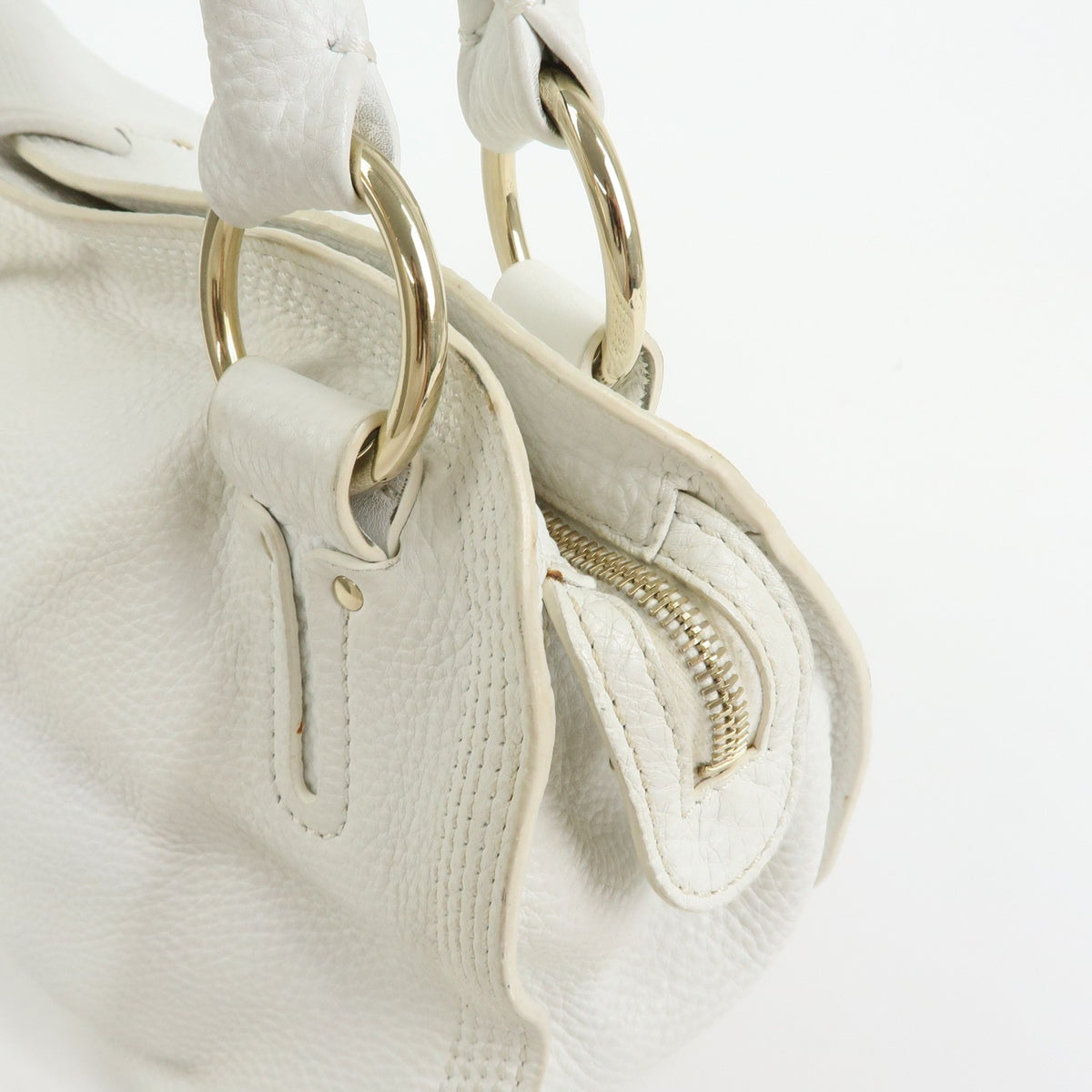 Celine Bittersweet Leather White Leather Handbag (Pre-Owned)