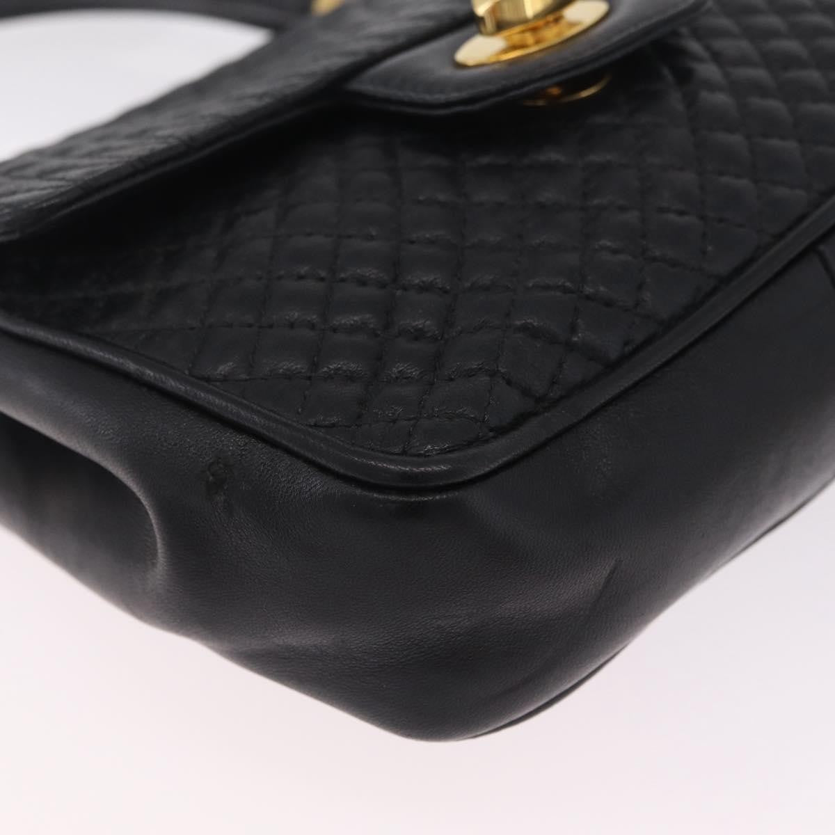 Bally Handbag Leather Black Leather Handbag (Pre-Owned)