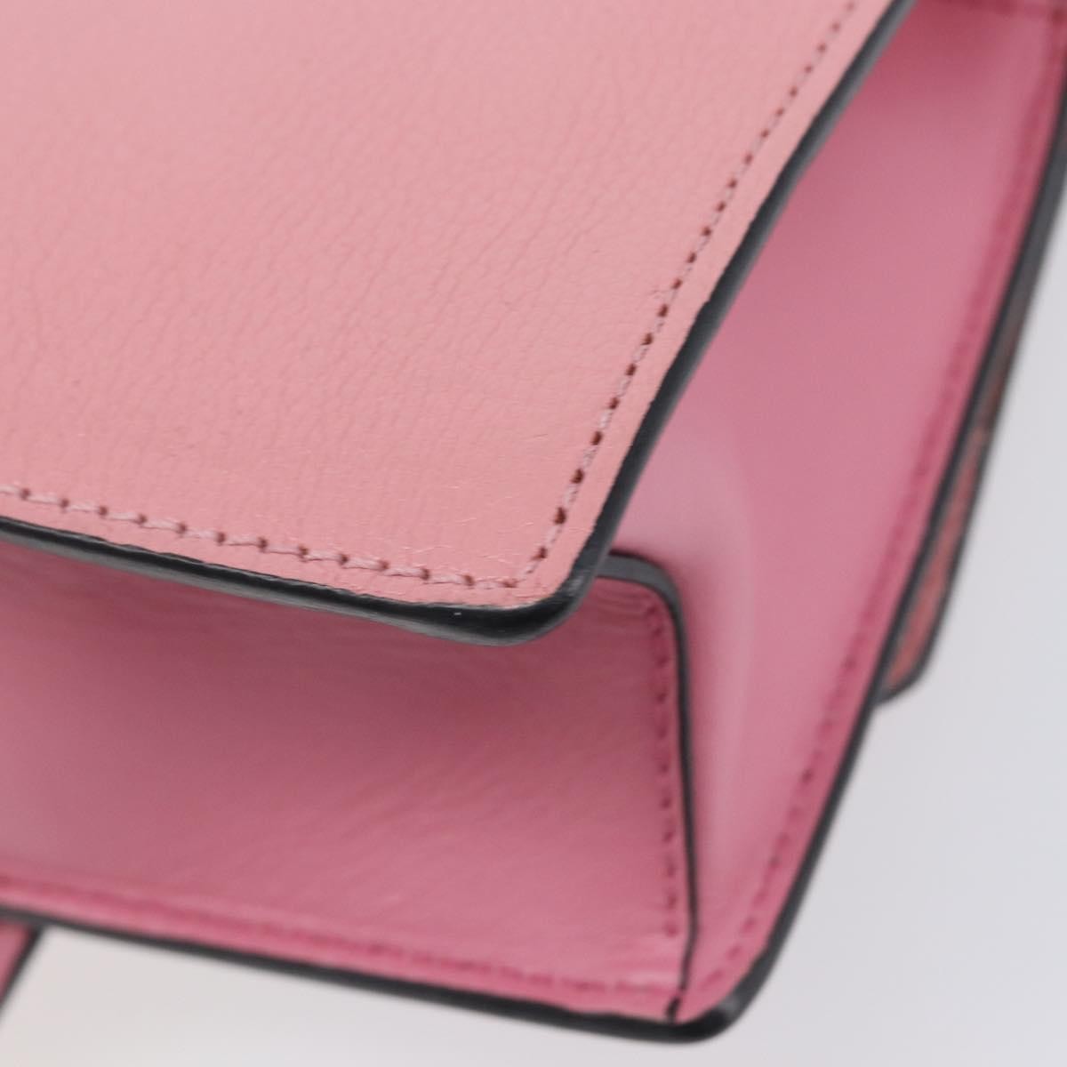 Miu Miu Madras Crystal Flap Leather Pink Leather Crossbody Bag Bag (Pre-Owned)