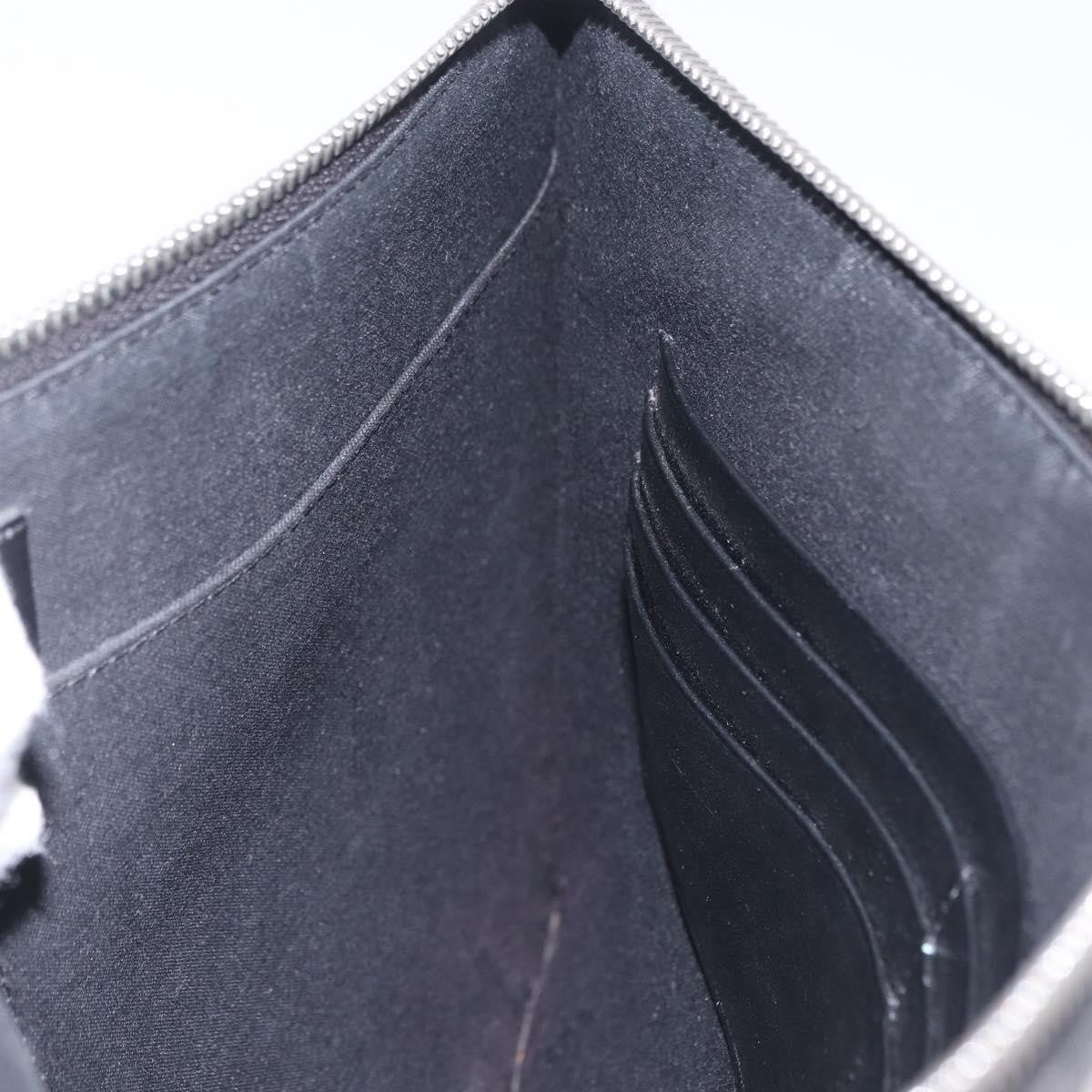 Fendi Zip Flat Wristlet Zucca Coated Canvas And Leather Black Canvas Clutche & Pouche Bag (Pre-Owned)