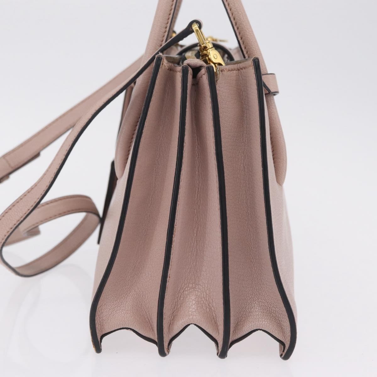 Miu Miu Madras Convertible Compartment Leather Beige Leather Tote Bag Bag (Pre-Owned)