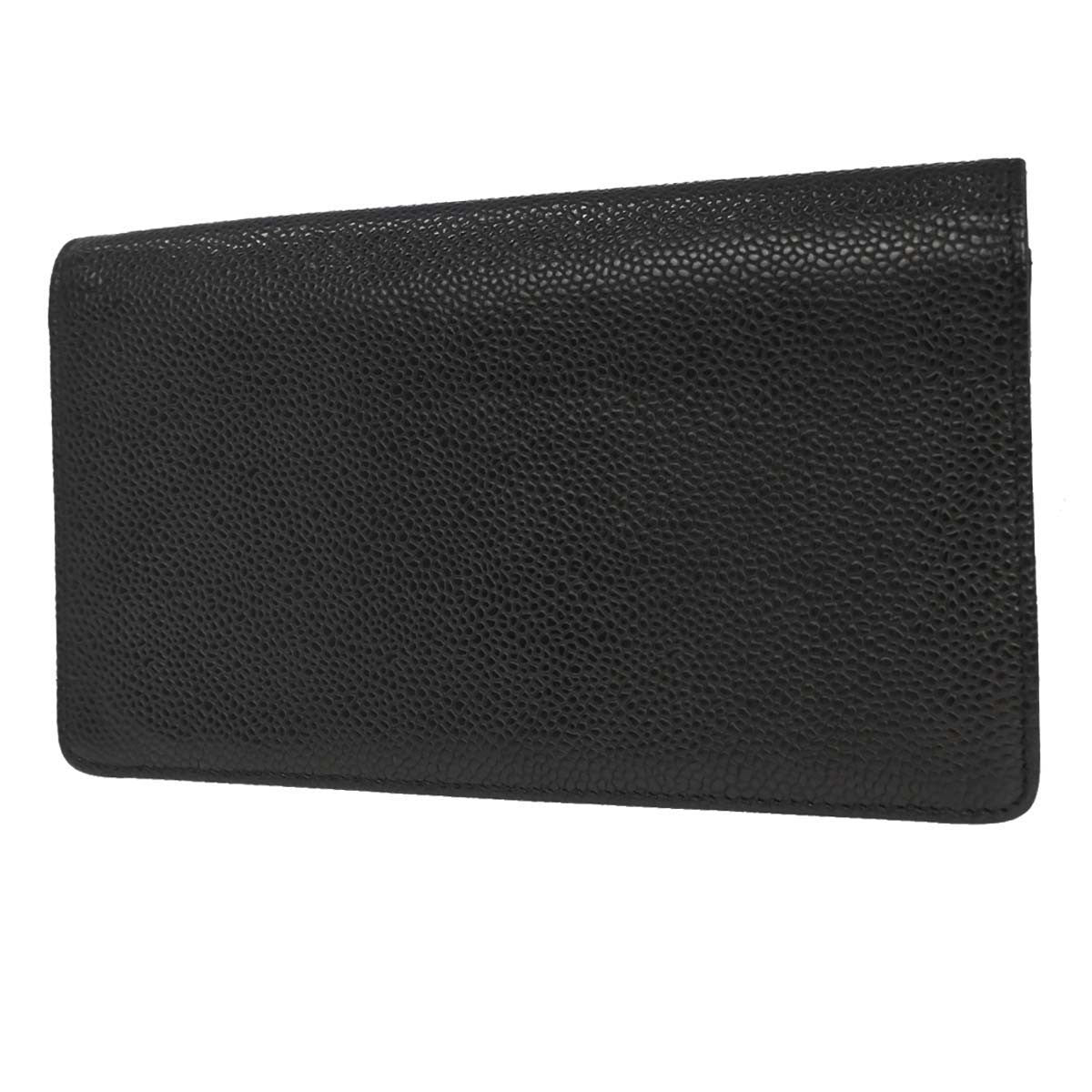 Chanel Chanel V Stitch Chevron Long Bifold Wallet Pink Chevron Black Calfskin Wallets Accessory (Pre-Owned)