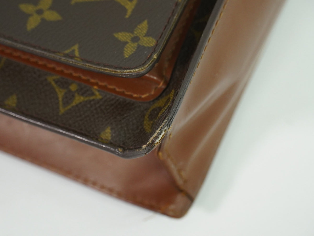 Louis Vuitton Monceau Monogram Canvas Brown Canvas Handbag (Pre-Owned)
