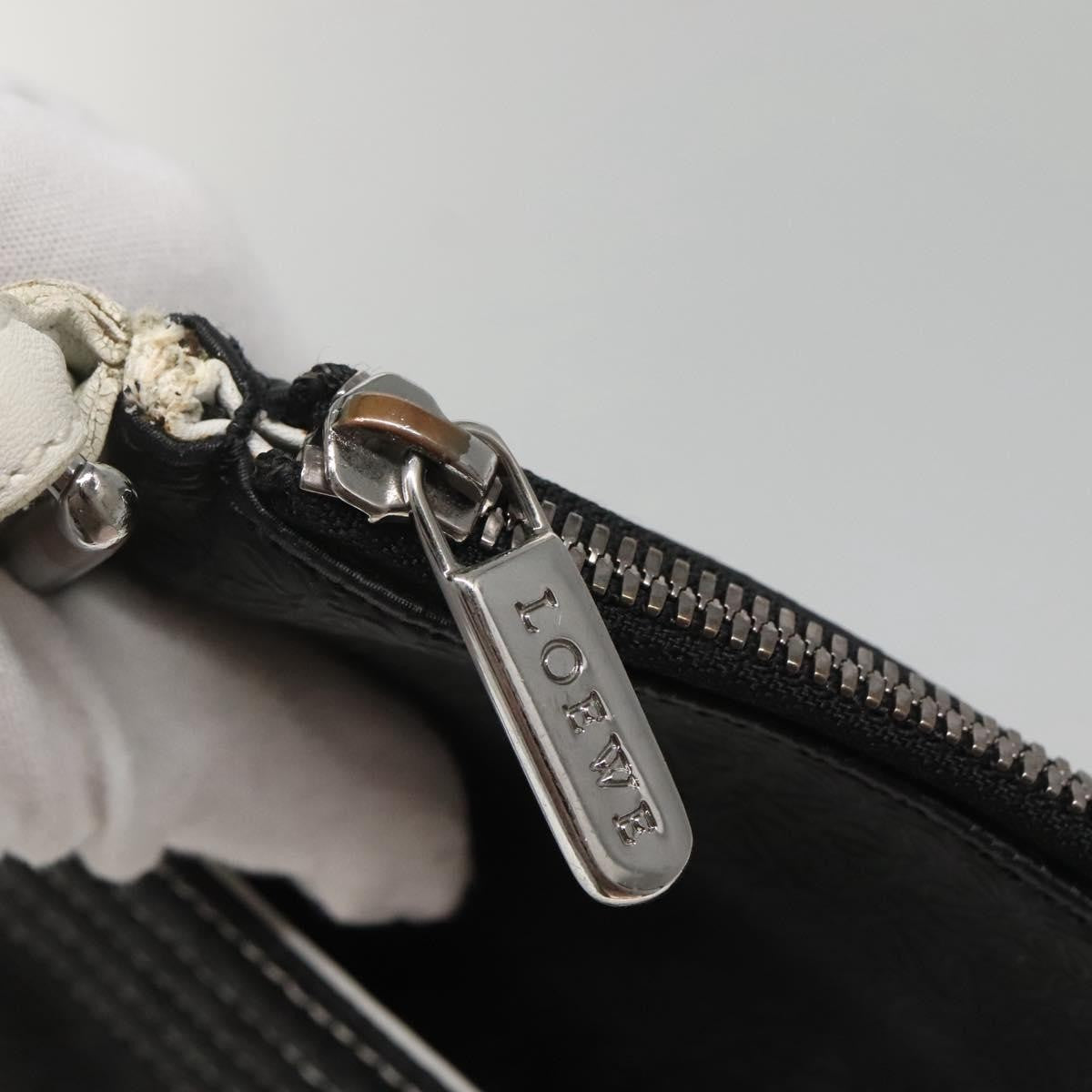 Loewe Anagram Leather Black Leather Shoulder Bag Bag (Pre-Owned)