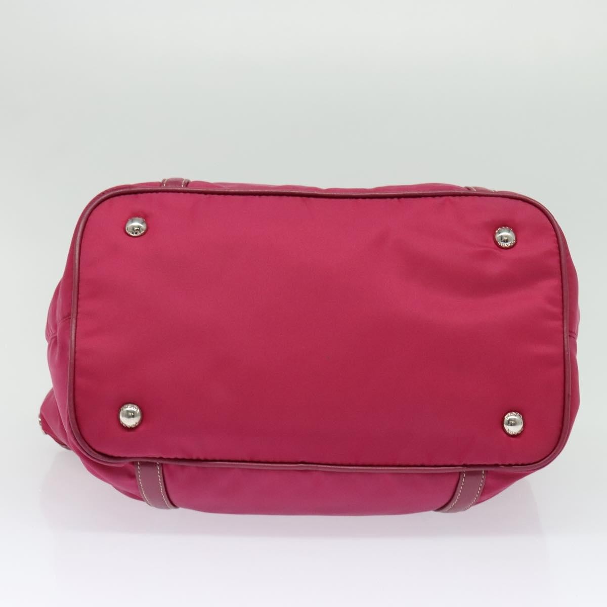 Prada Convertible Belted Hobo Tessuto With Leather Pink Nylon Shoulder Bag Bag (Pre-Owned)