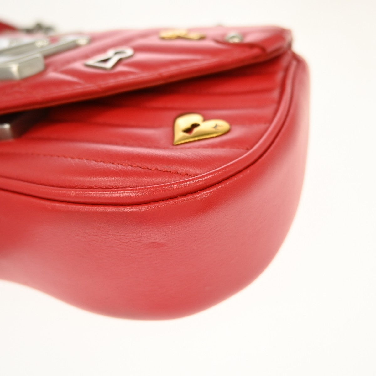 Louis Vuitton New Wave Chain Limited Edition Love Lock Quilted Leather Pink Leather Handbag (Pre-Owned)