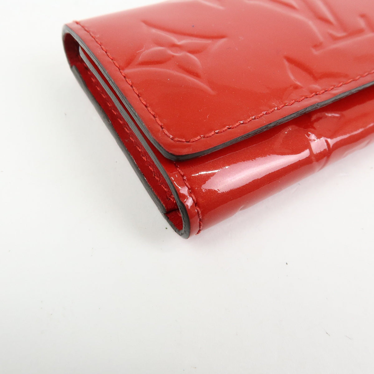 Louis Vuitton Multiclés 4 Cuir Verni Red Patent_Leather Wallets Accessory (Pre-Owned)