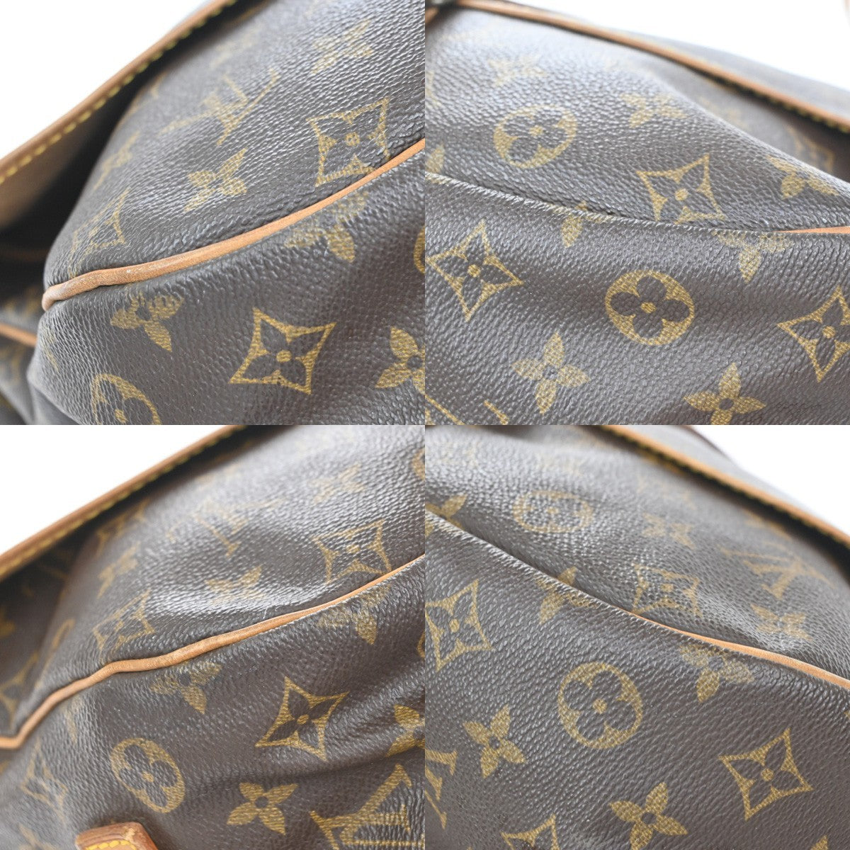 Louis Vuitton Saumur Monogram Canvas Brown Canvas Shoulder Bag Bag (Pre-Owned)
