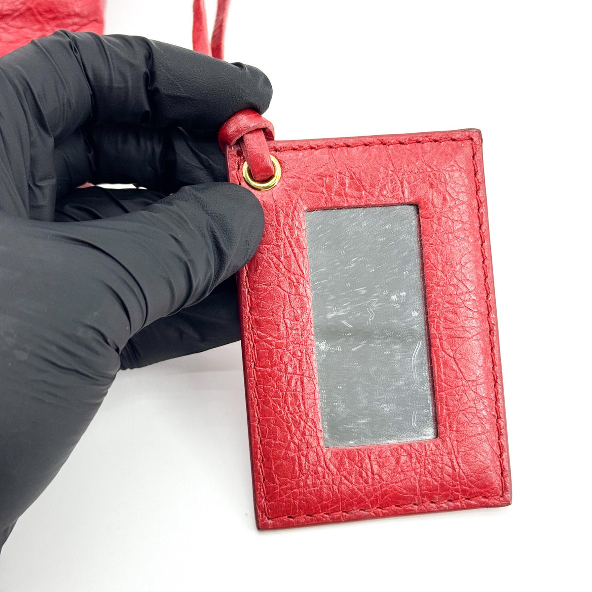 Balenciaga Classic Studs Envelope Strap Clutch Leather Red Leather Clutche & Pouche Bag (Pre-Owned)
