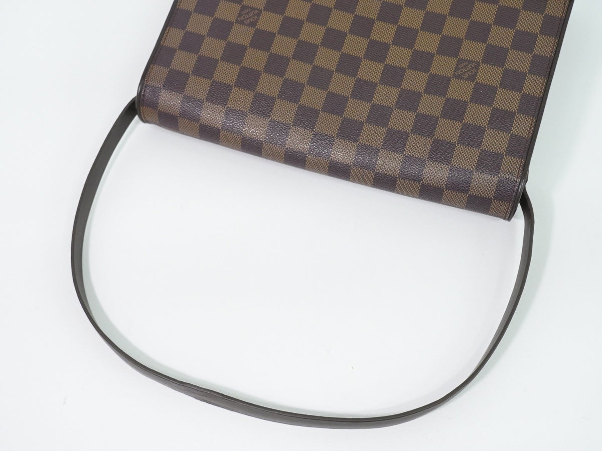 Louis Vuitton Tribeca Carre Damier Ebene Brown Canvas Shoulder Bag Bag (Pre-Owned)