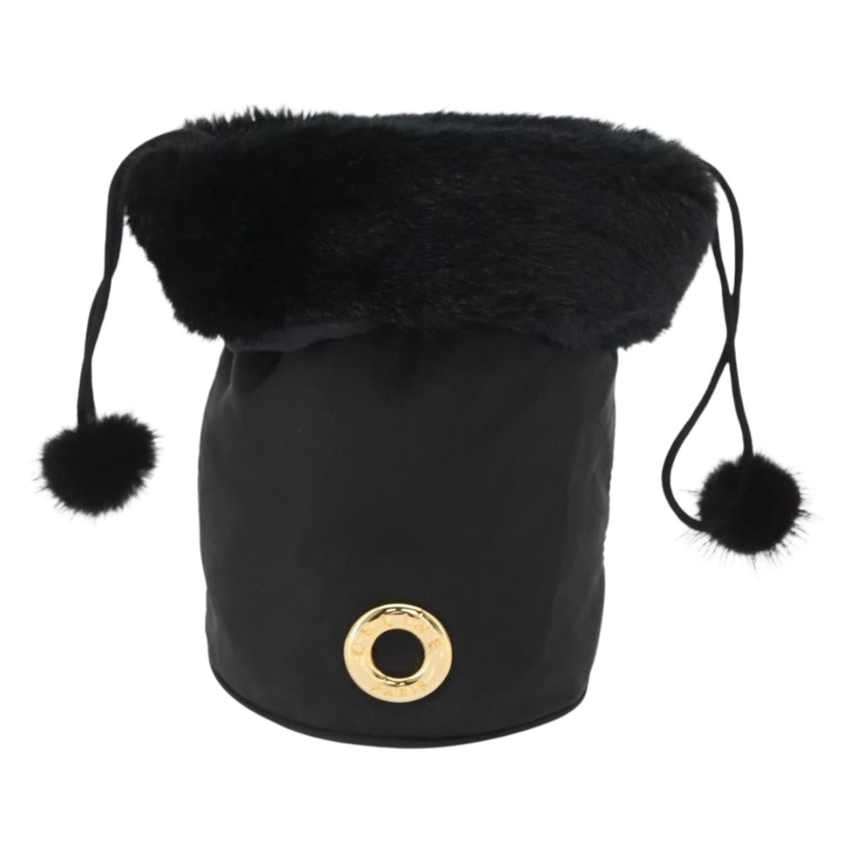 Celine Vintage Pouch Nylon Black Nylon Clutche & Pouche Bag (Pre-Owned)