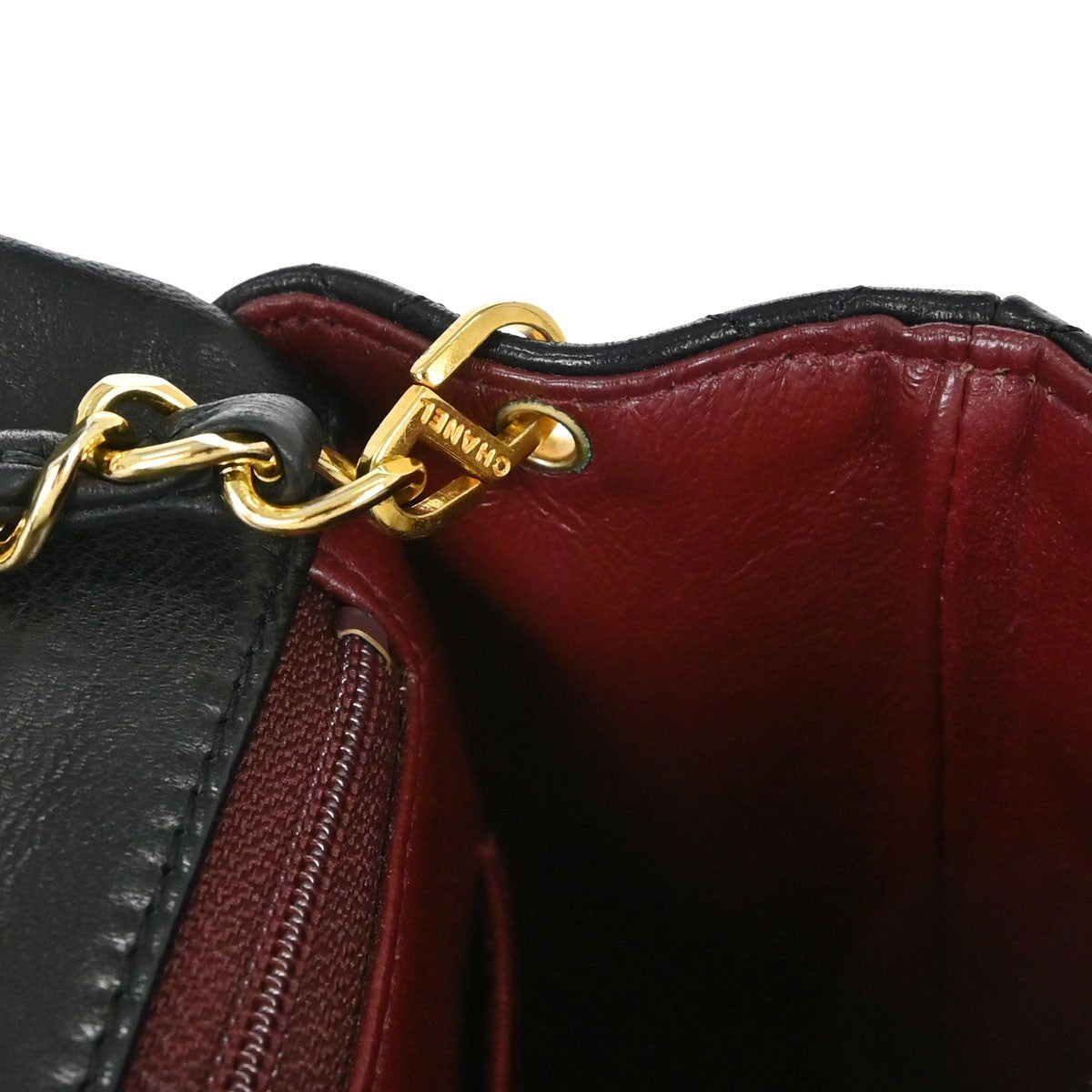 Chanel Vintage Square Classic Single Flap Quilted Lambskin Black Leather Handbag (Pre-Owned)