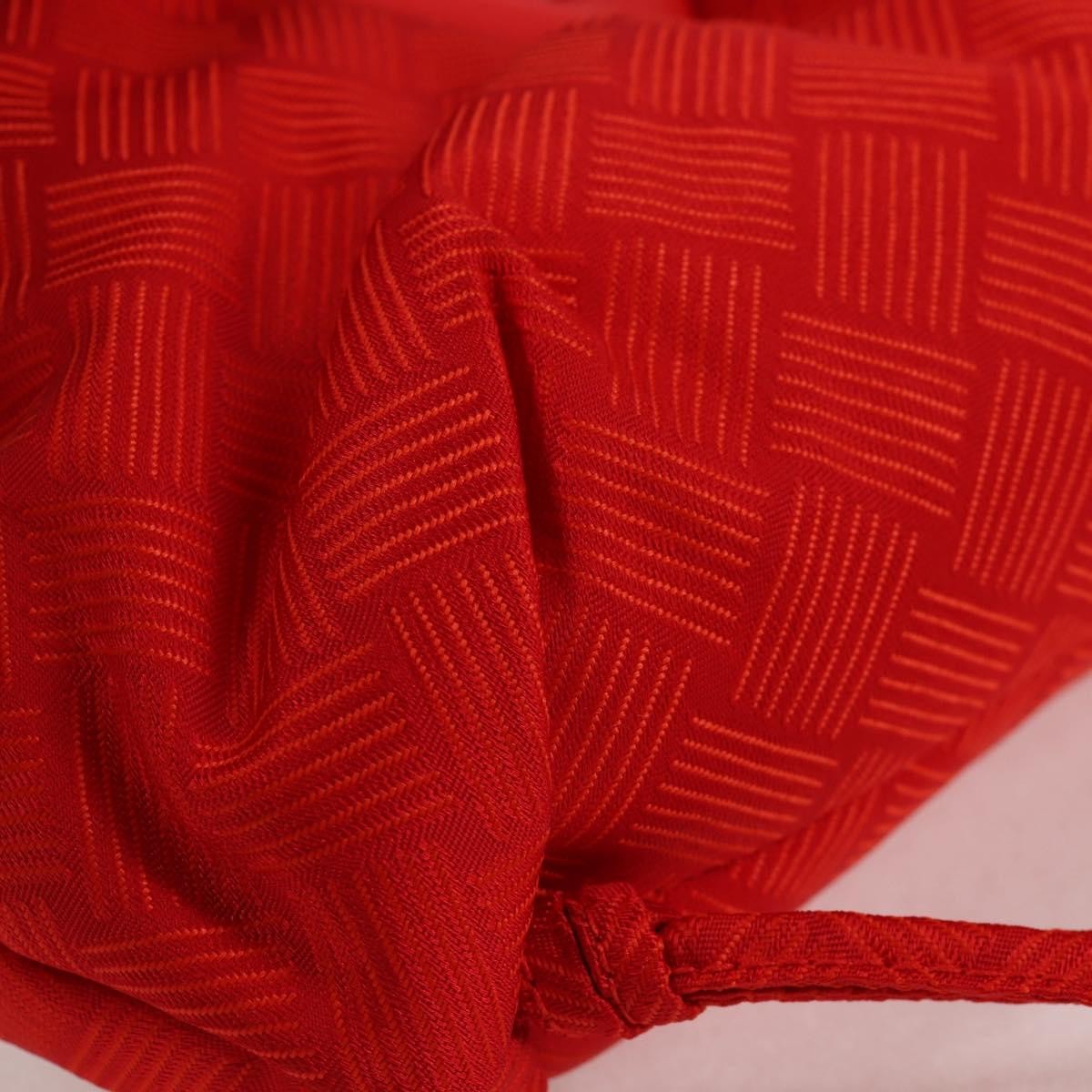 Bottega Veneta Point Chunky Knit Fabric Red Nylon Shoulder Bag Bag (Pre-Owned)