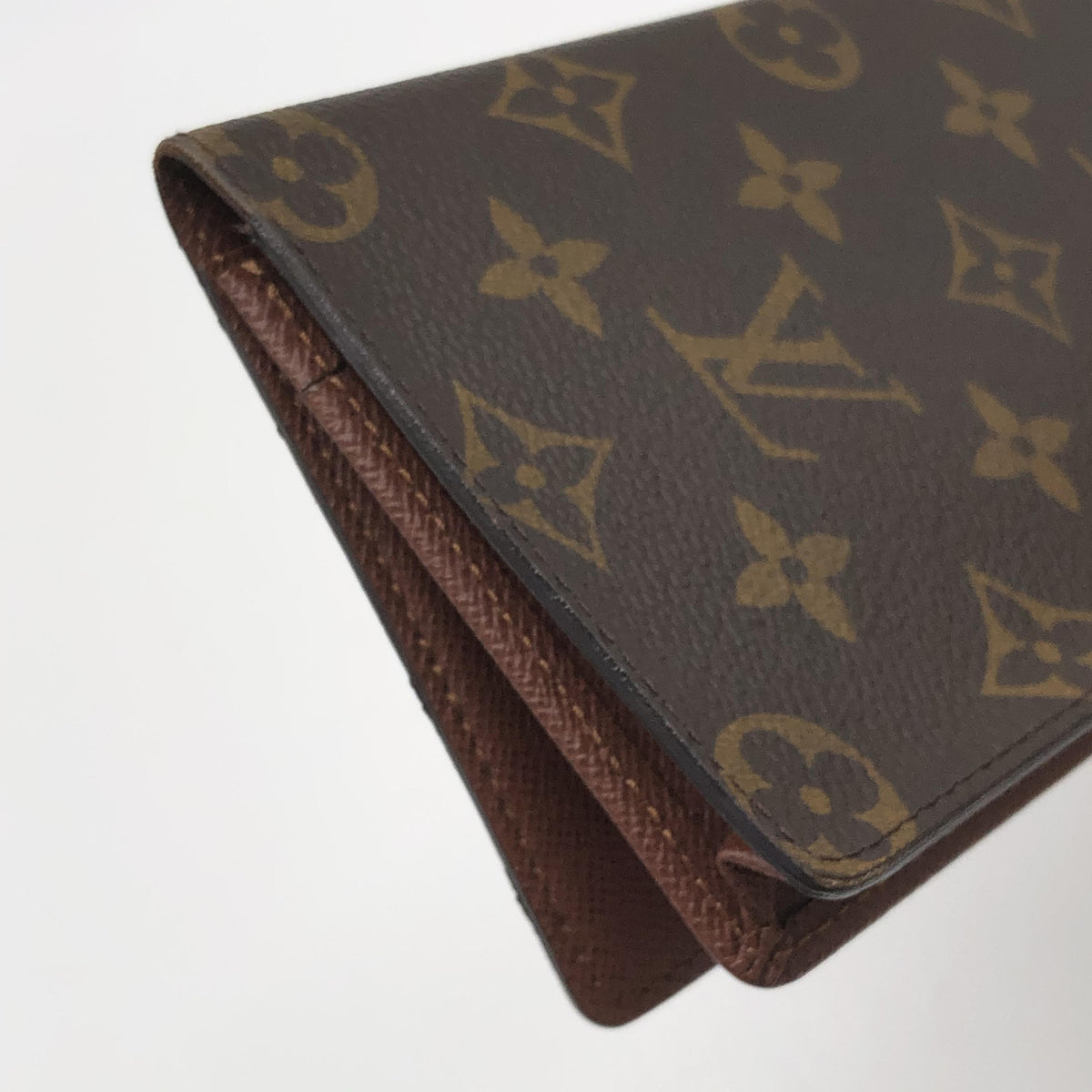 Louis Vuitton Long Wallet Bifold Monogram Canvas Brown Canvas Wallets Accessory (Pre-Owned)