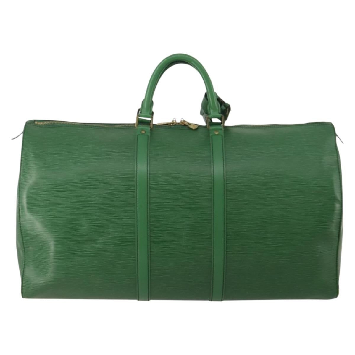 Louis Vuitton Keepall Epi Leather Green Leather Travel Bag Bag (Pre-Owned)