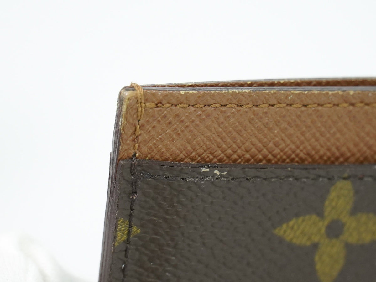Louis Vuitton Card Holder Reverse Monogram Canvas Brown Canvas Card Holders Accessory (Pre-Owned)