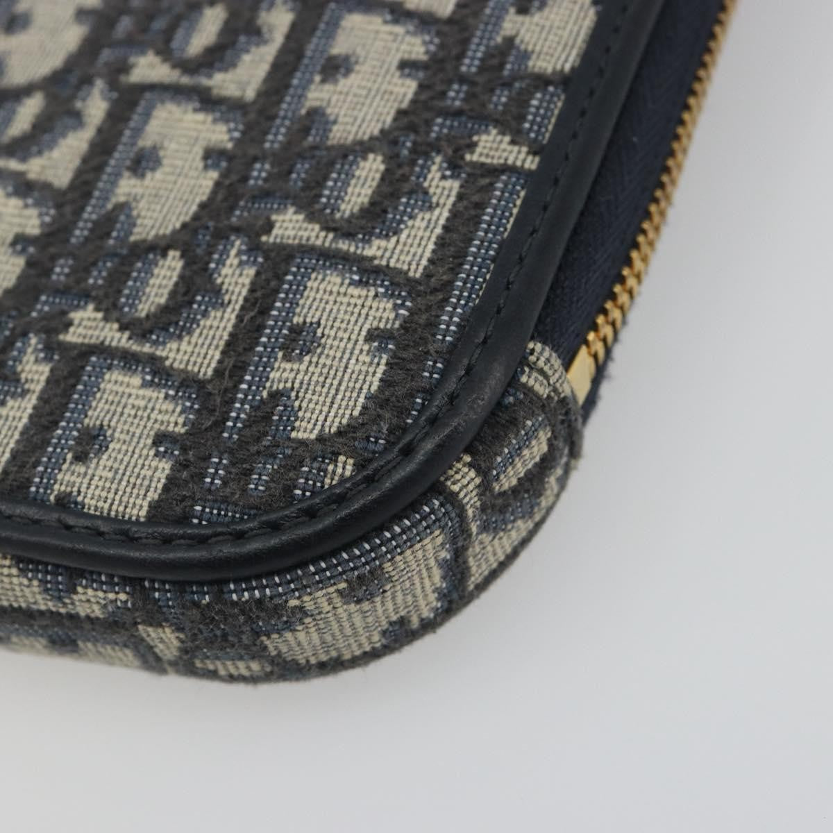Christian Dior 30 Montaigne Phone Holder On Chain Oblique Canvas Navy Canvas Clutche & Pouche Bag (Pre-Owned)