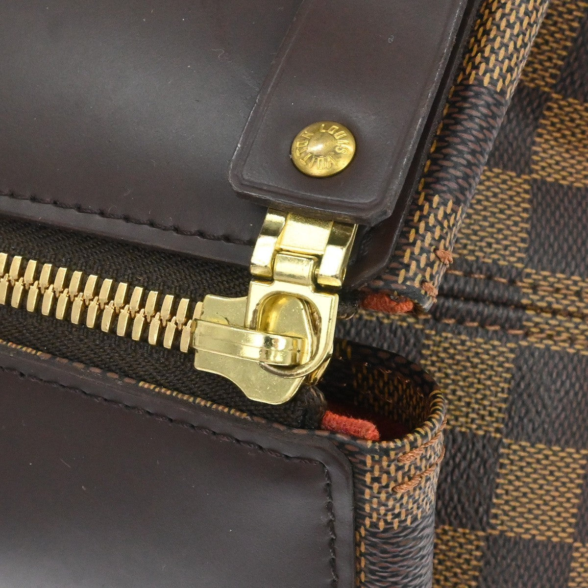 Louis Vuitton Greenwich Travel Damier Ebene Brown Canvas Handbag (Pre-Owned)