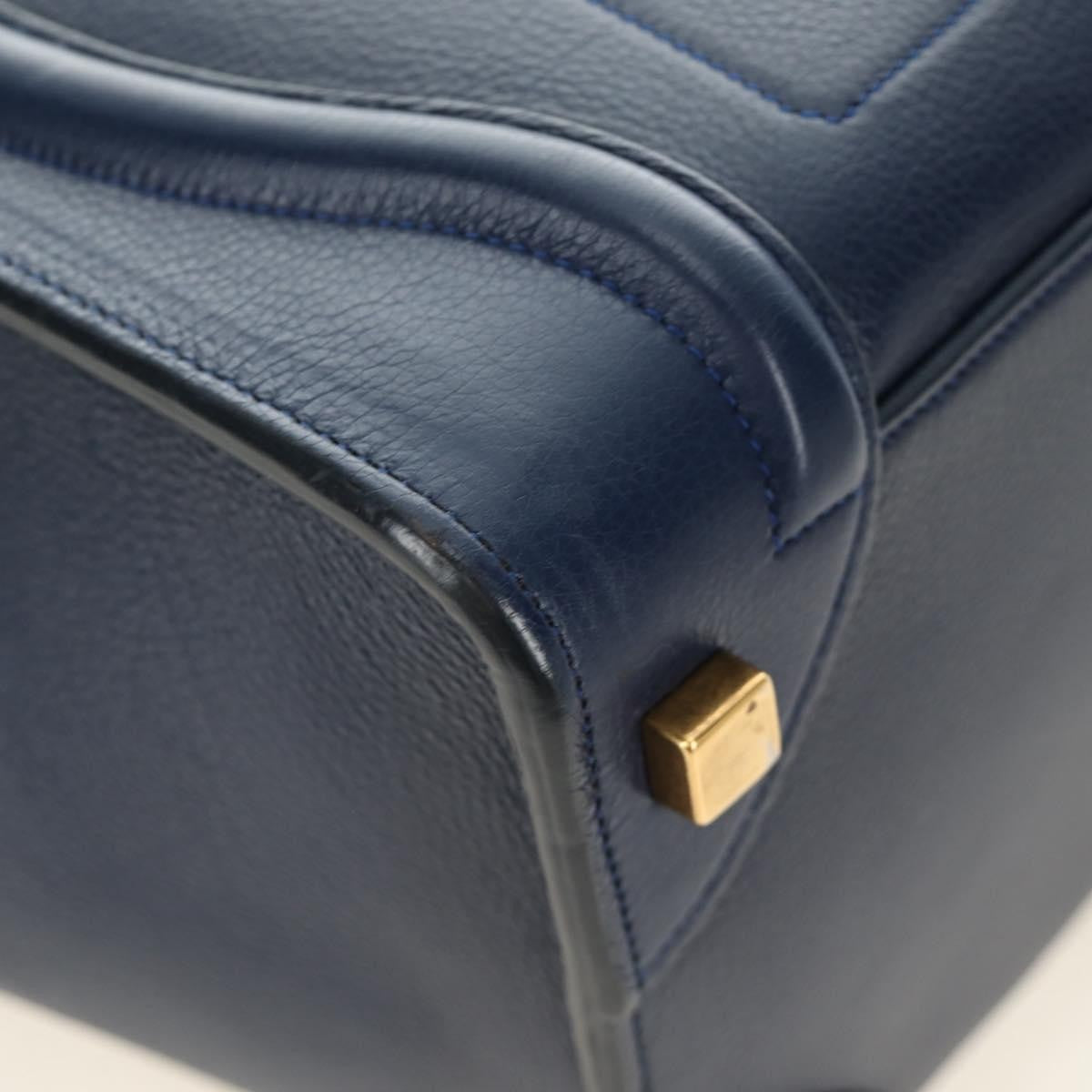 Celine Luggage Smooth Leather Navy Leather Tote Bag Bag (Pre-Owned)
